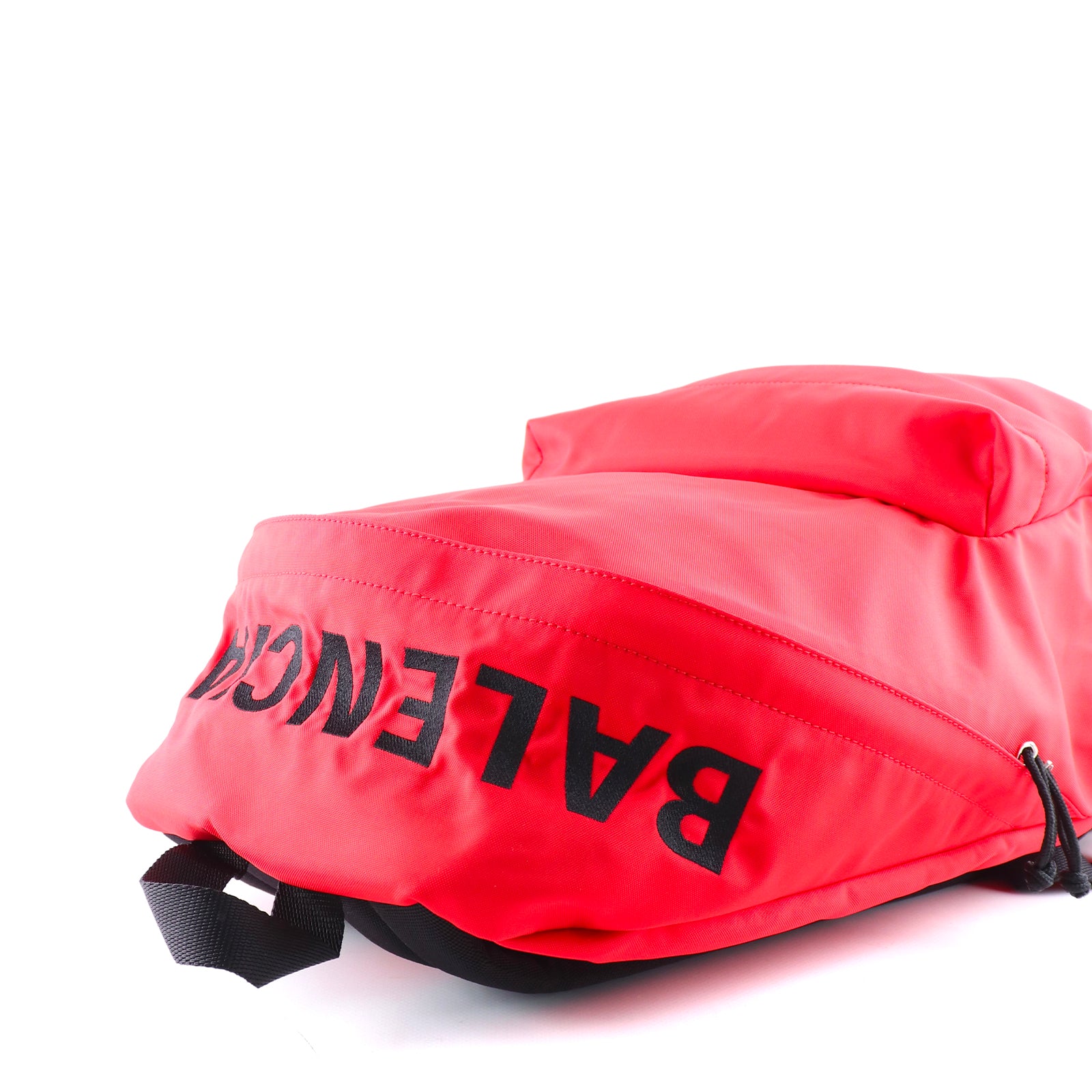 BALENCIAGA - Red nylon backpack