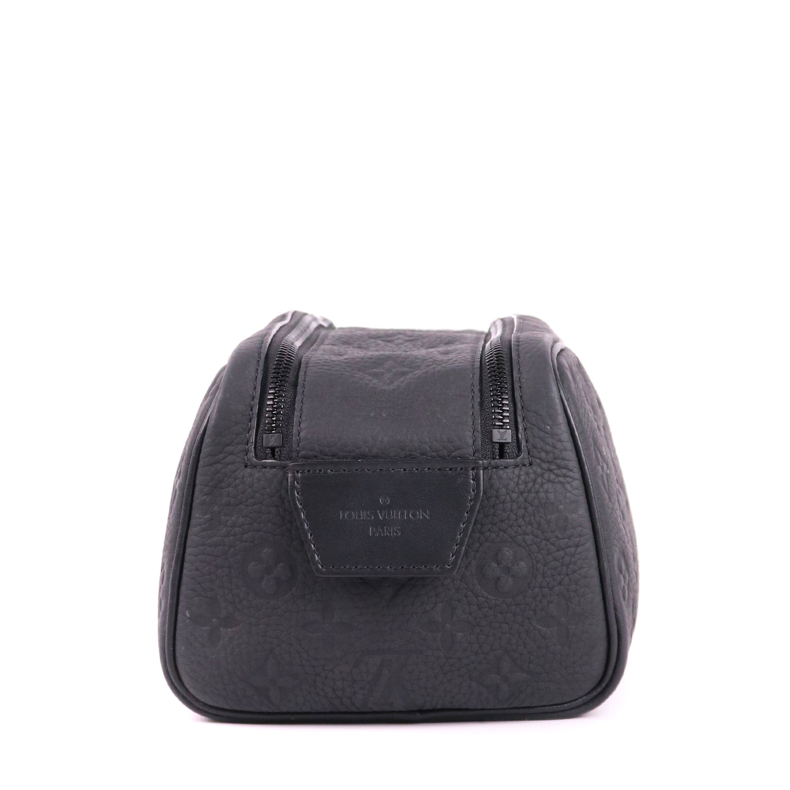 LOUIS VUITTON - Trousse de toilette Dopp Kit en cuir grainé noir