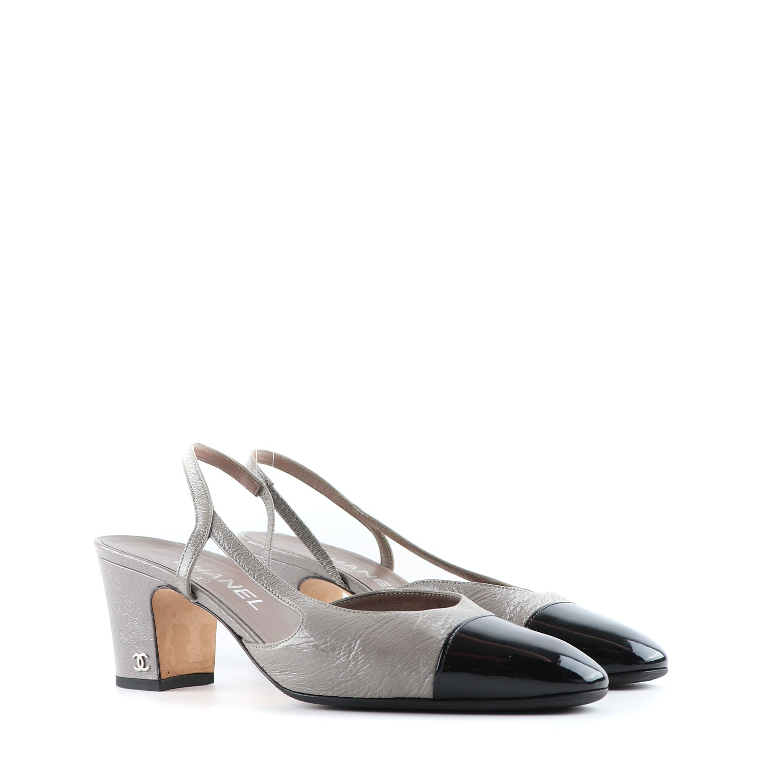 CHANEL - Sandales à talon Slingback (T37,5)