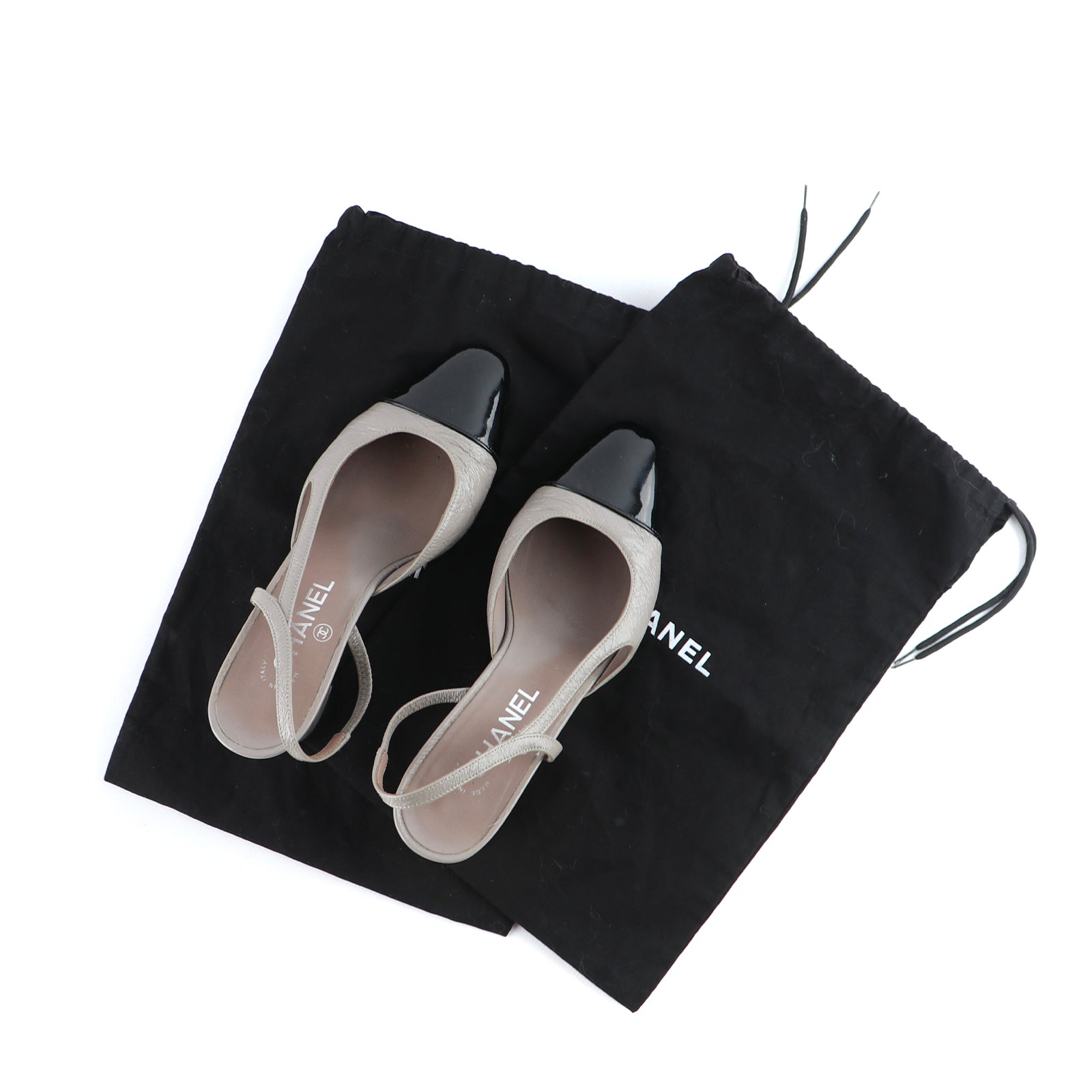 CHANEL - Sandales à talon Slingback (T37,5)