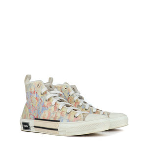 DIOR - B23 High Sneakers in Multicolored Oblique Canvas (T43)