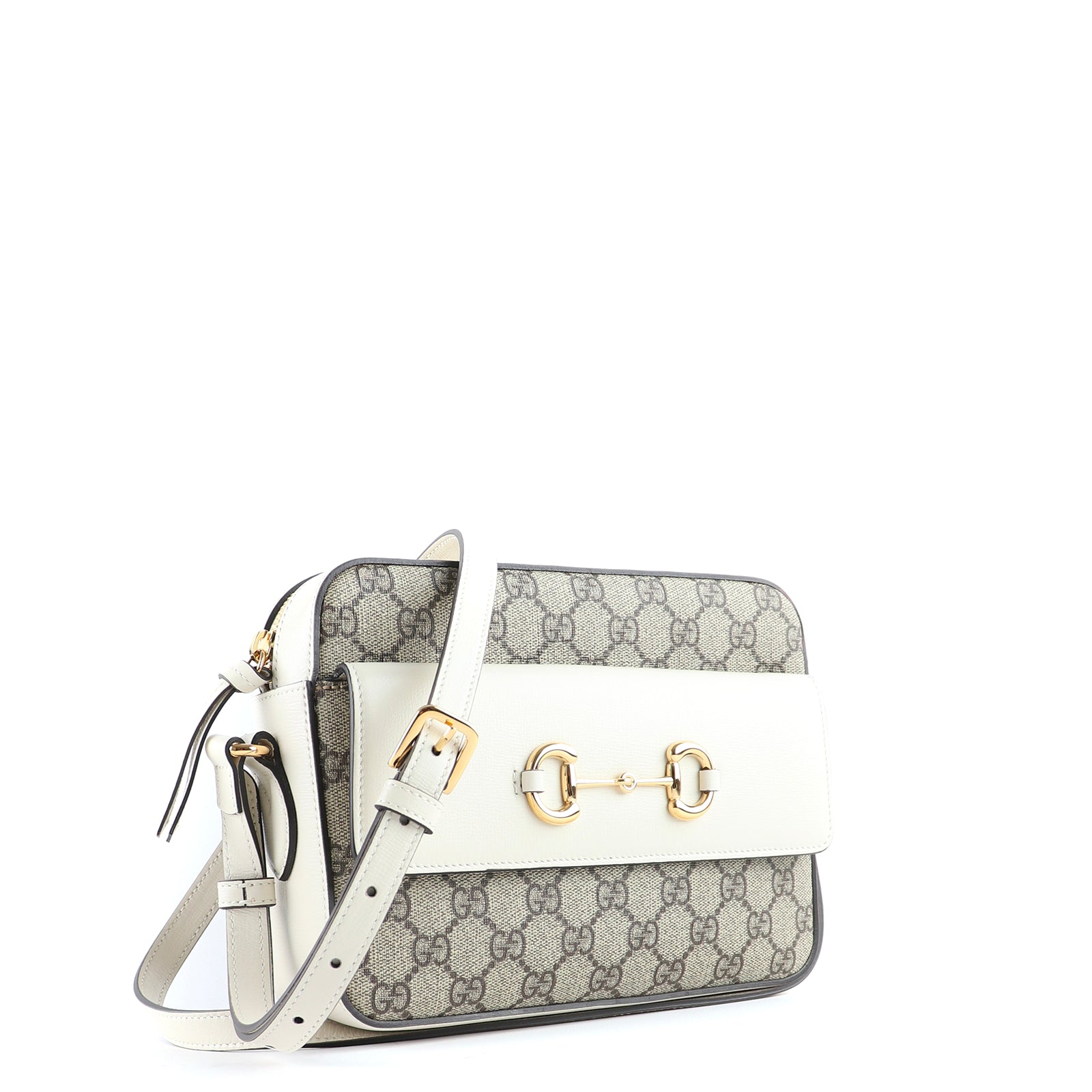 GUCCI - Horsebit 1955 shoulder bag in leather and canvas