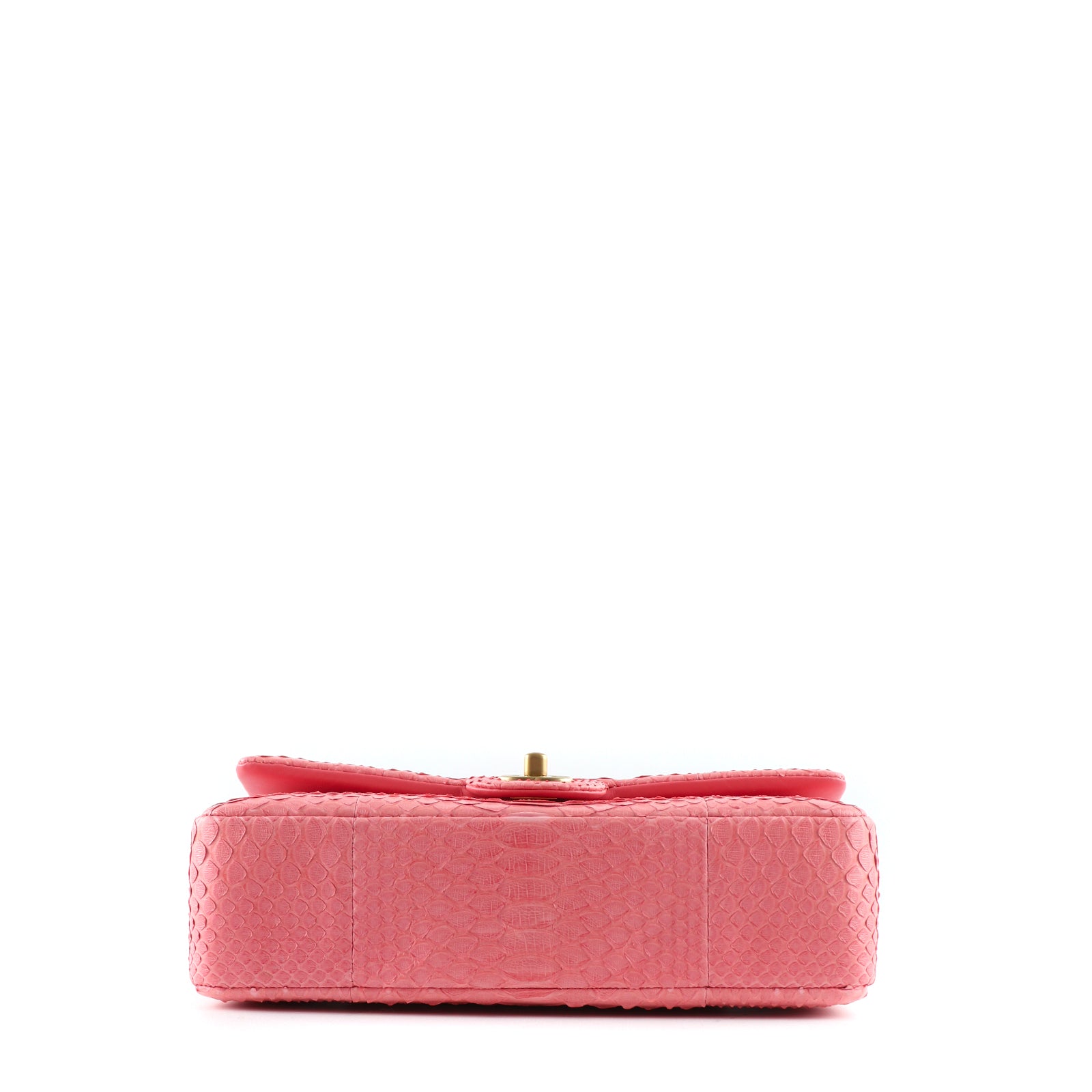 CHANEL - Sac à main Timeless medium en python rose