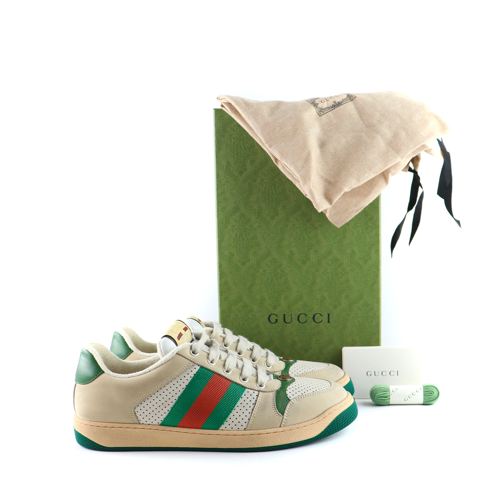 GUCCI - Screener leather sneakers (T42.5)
