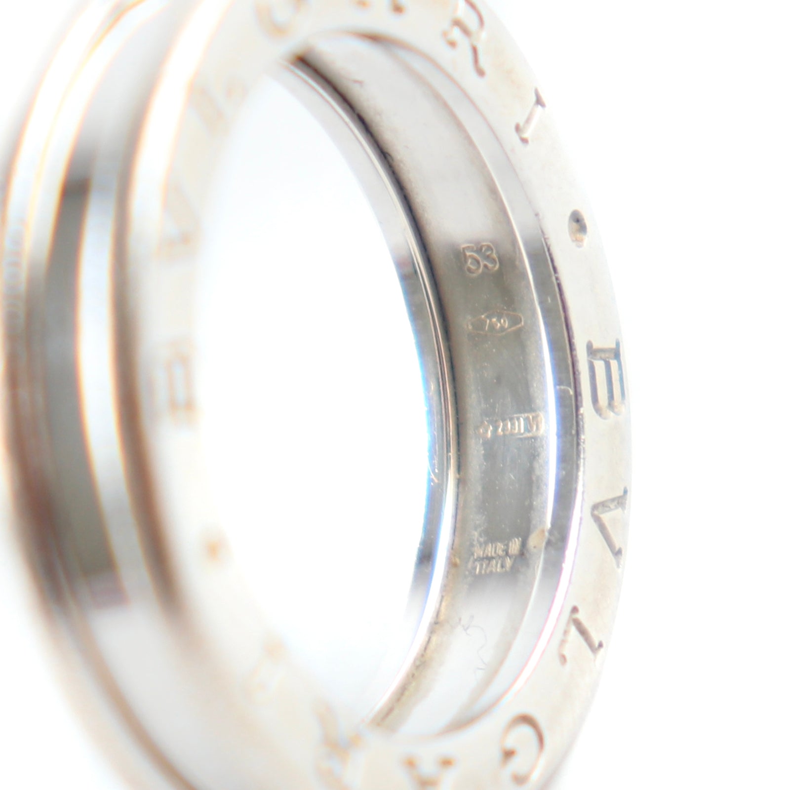 BULGARI - Bague B.Zero1 en or blanc (T53)