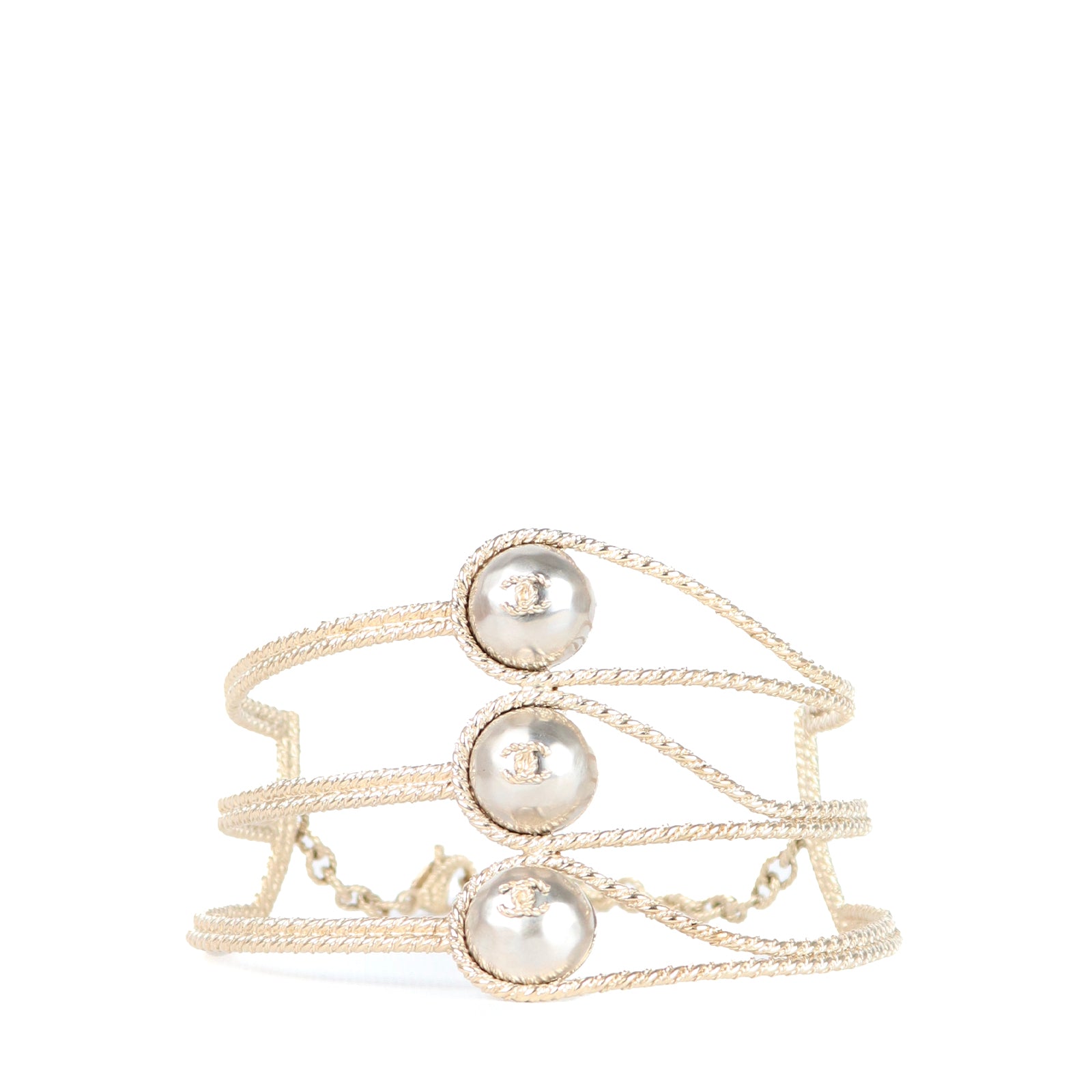 CHANEL - Collier chocker triple CC