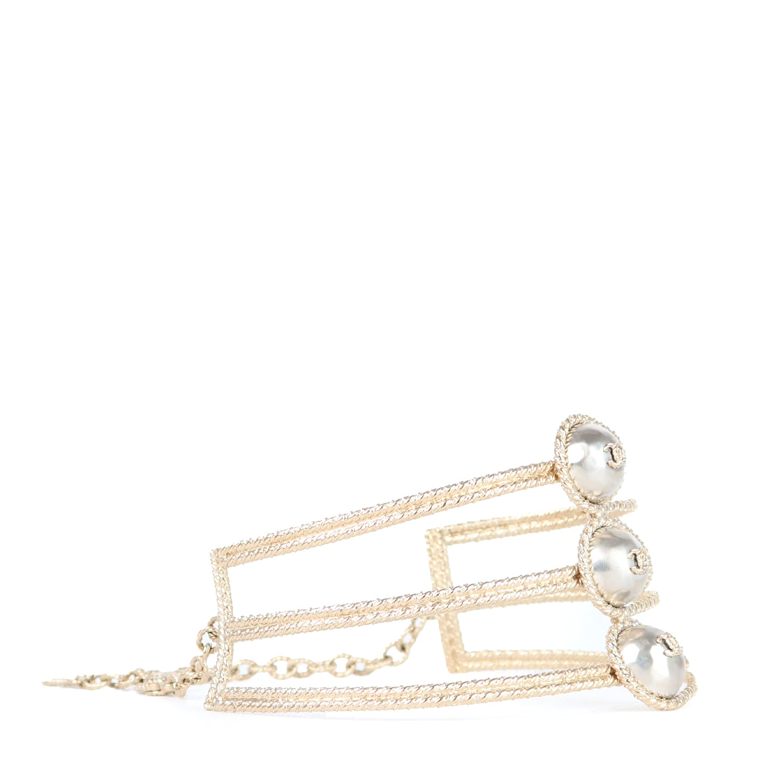 CHANEL - Collier chocker triple CC
