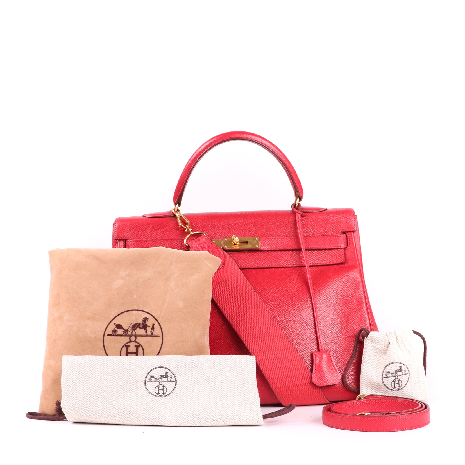 HERMÈS - Sac à bandoulière Kelly 35 en cuir epsom