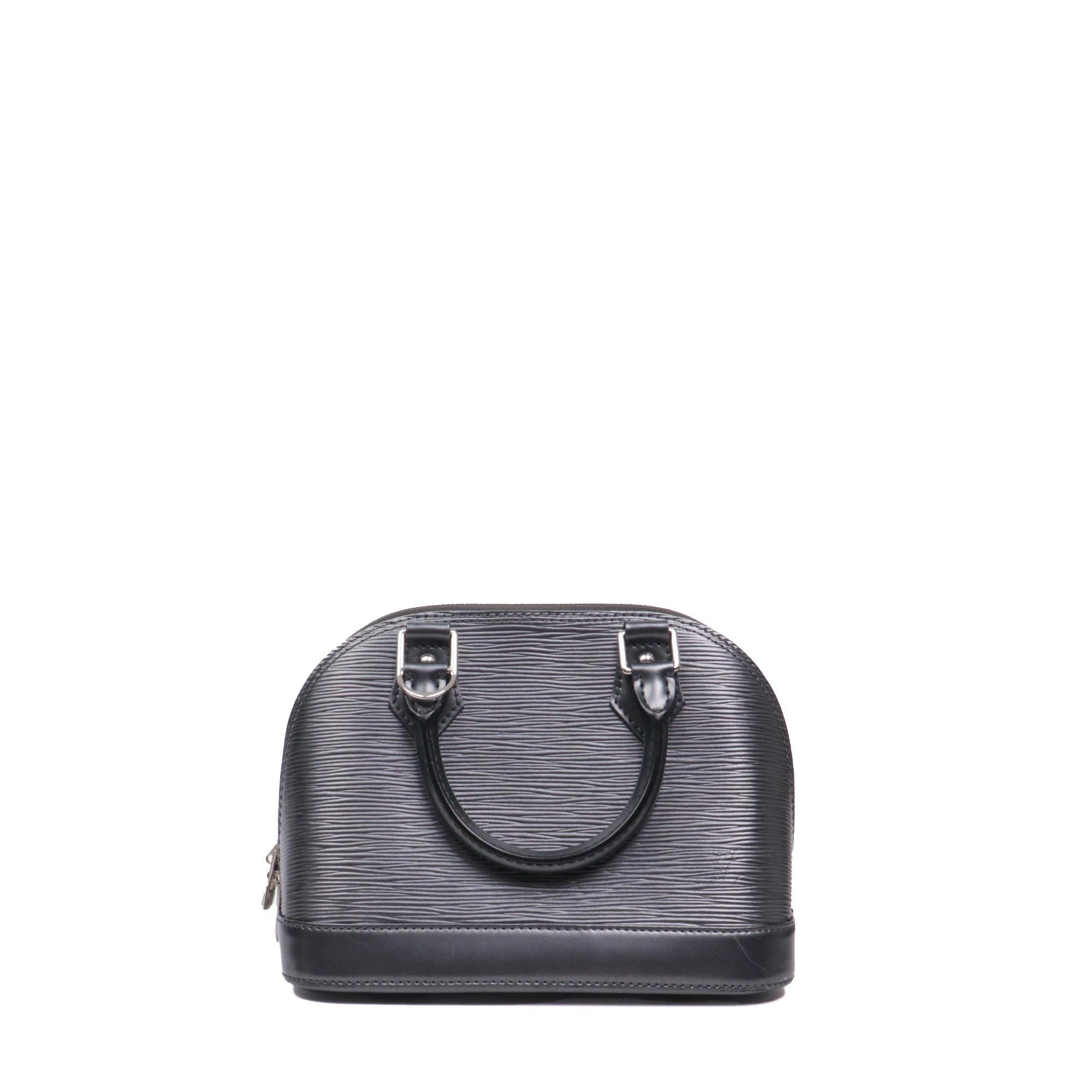 LOUIS VUITTON - Sac à bandoulière Alma BB Louis Vuitton en cuir épi gris métallisé