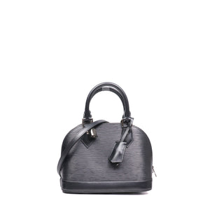 LOUIS VUITTON - Sac à bandoulière Alma BB Louis Vuitton en cuir épi gris métallisé