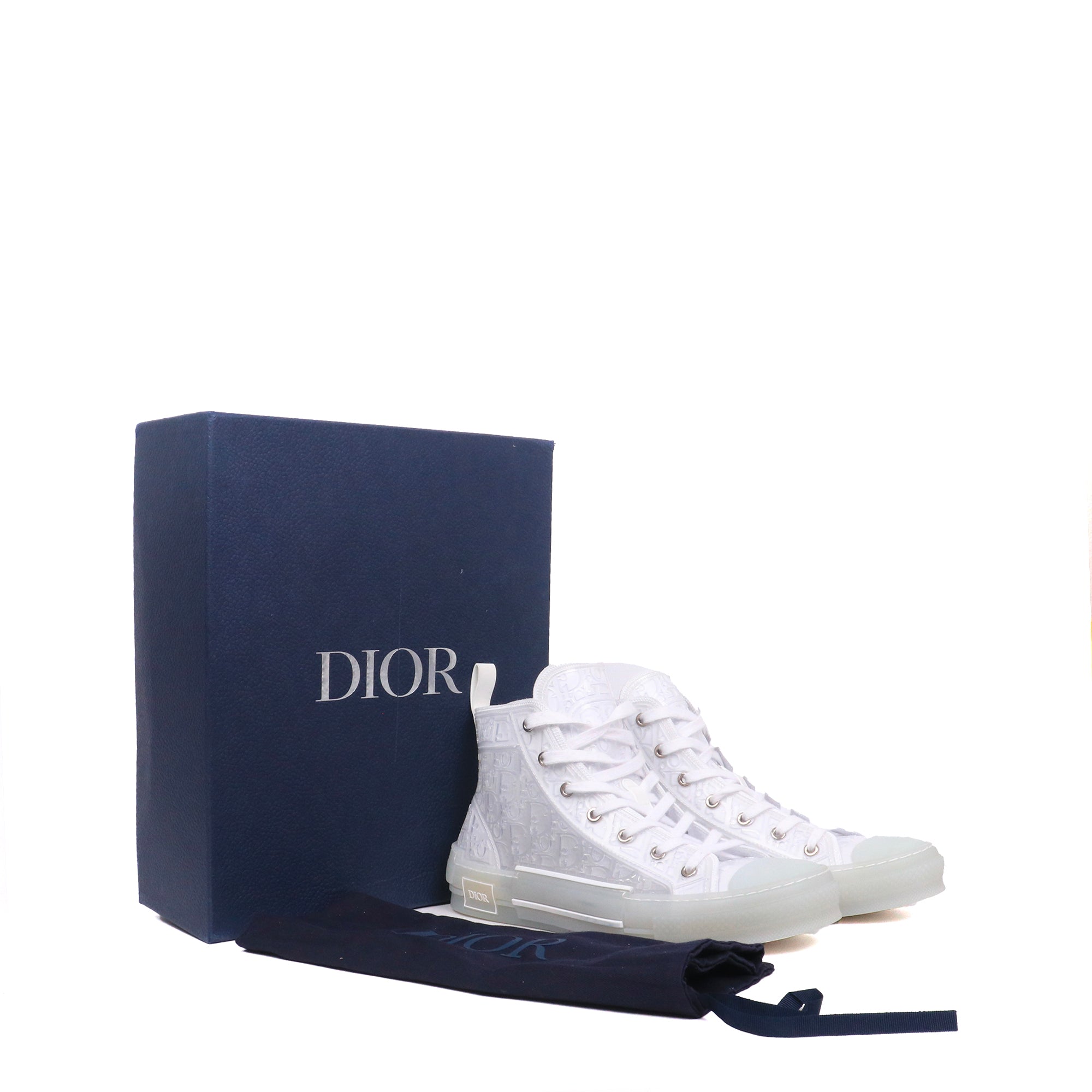 DIOR - Sneakers B23 High Dior en plastique transparent (T43)