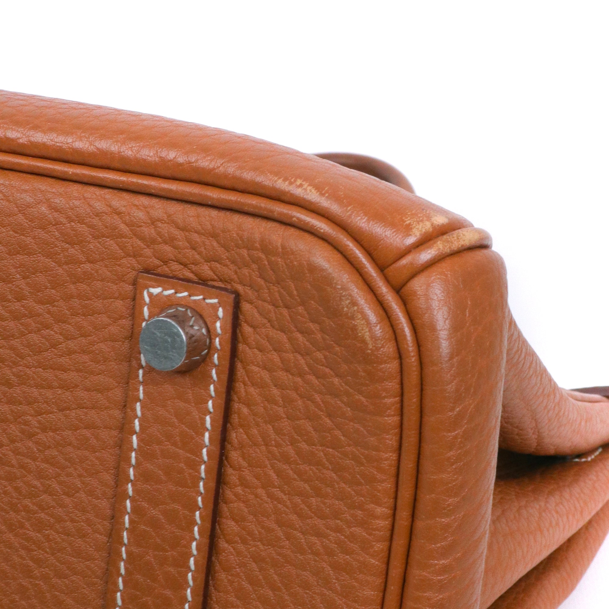 HERMÈS - Sac à main Birkin 35 Hermès en cuir clémence gold