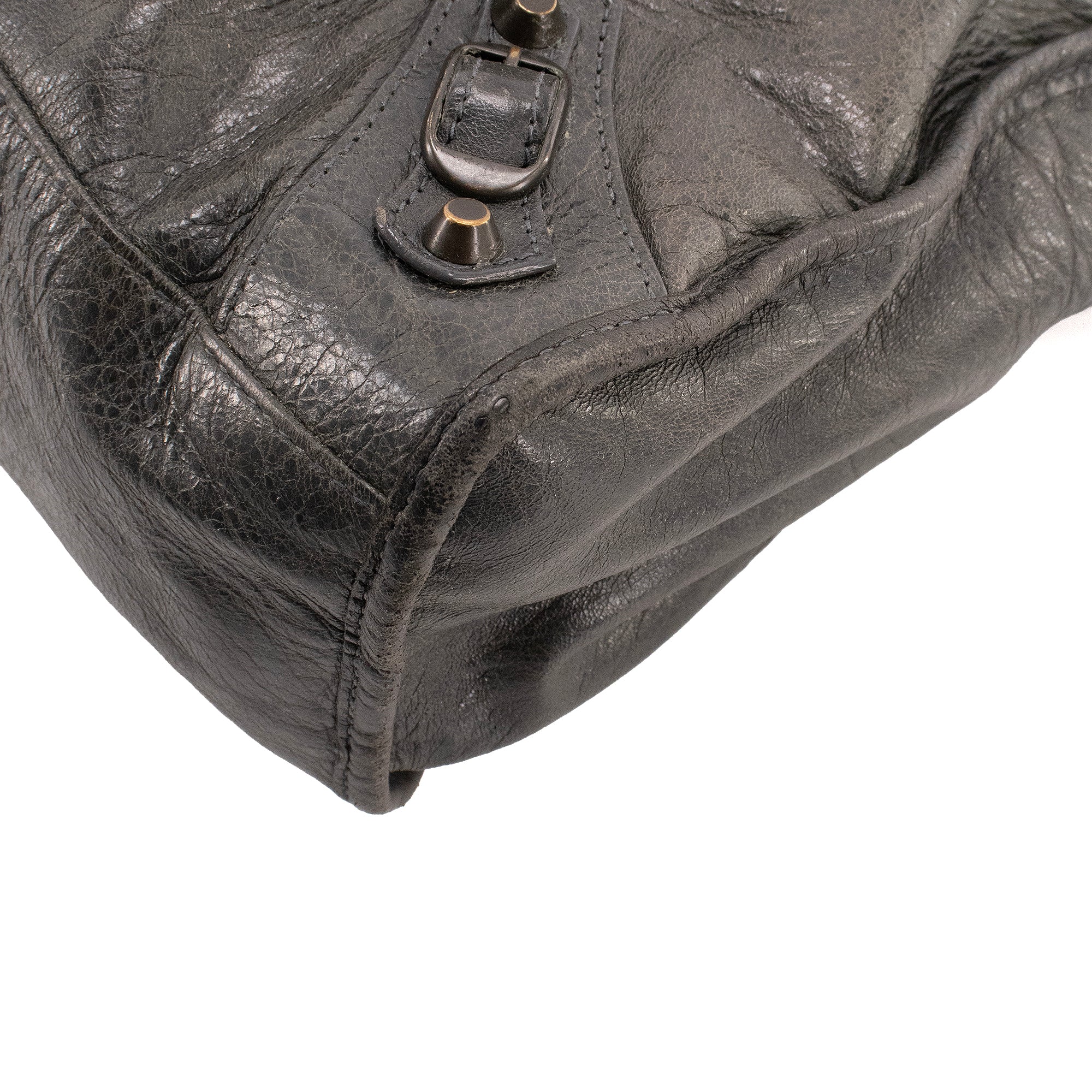 BALENCIAGA - Balenciaga City handbag in gray leather