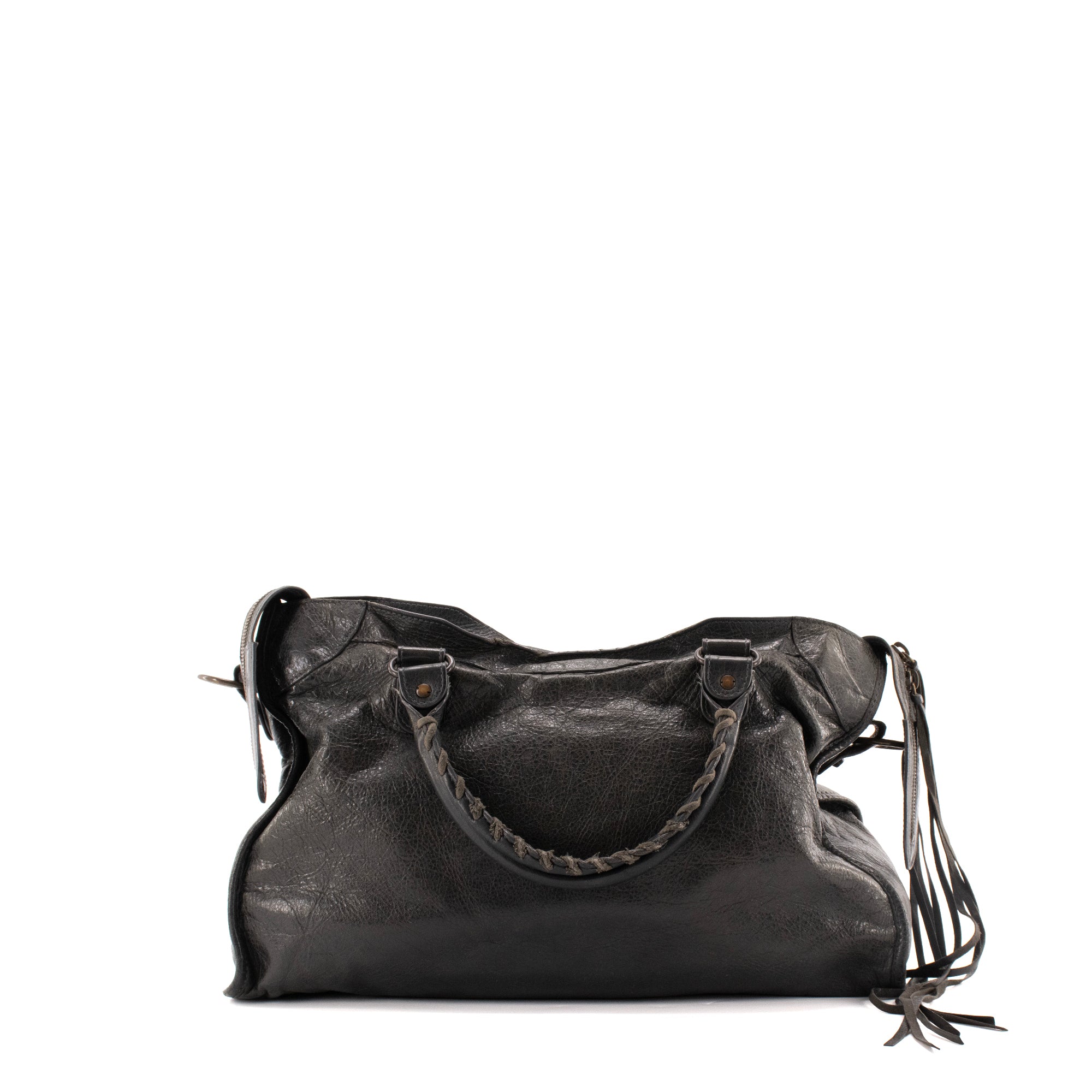 BALENCIAGA - Balenciaga City handbag in gray leather