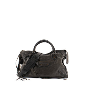 BALENCIAGA - Balenciaga City handbag in gray leather