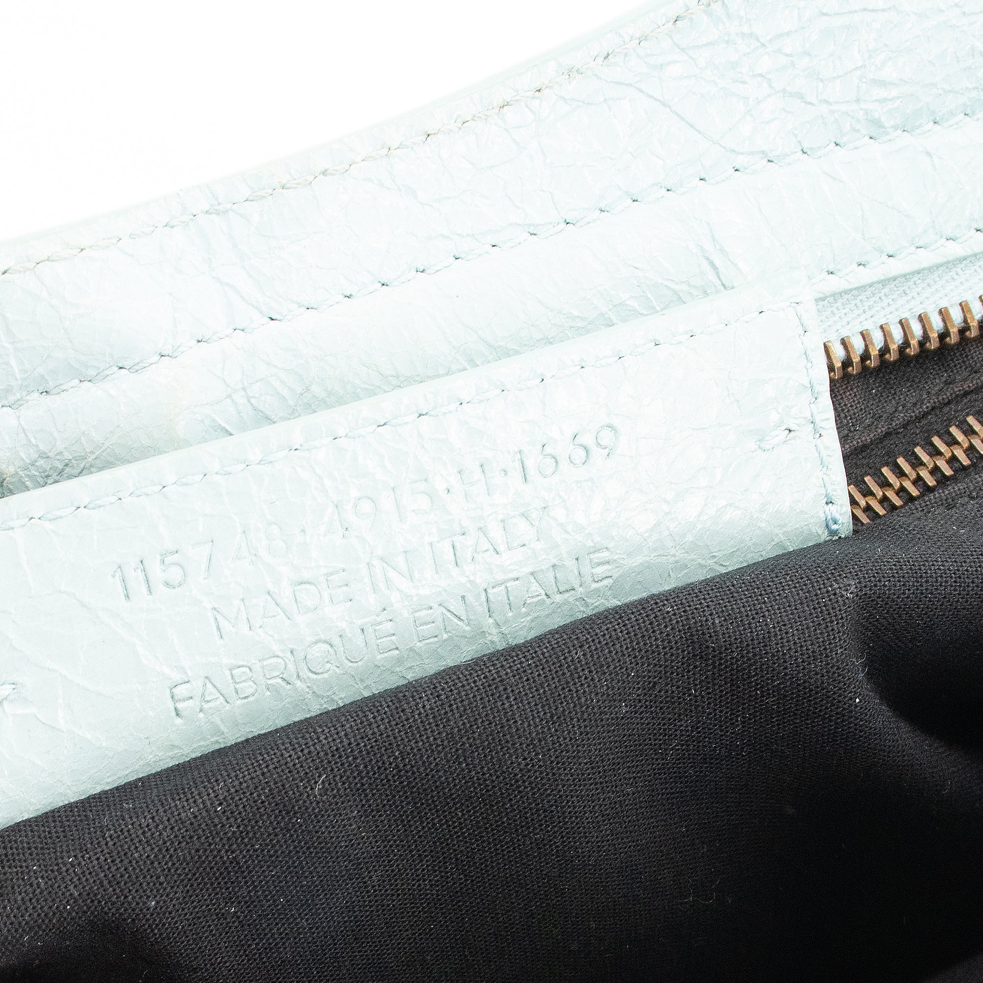 BALENCIAGA - Sac à main City moyen Balenciaga en cuir froissé bleu