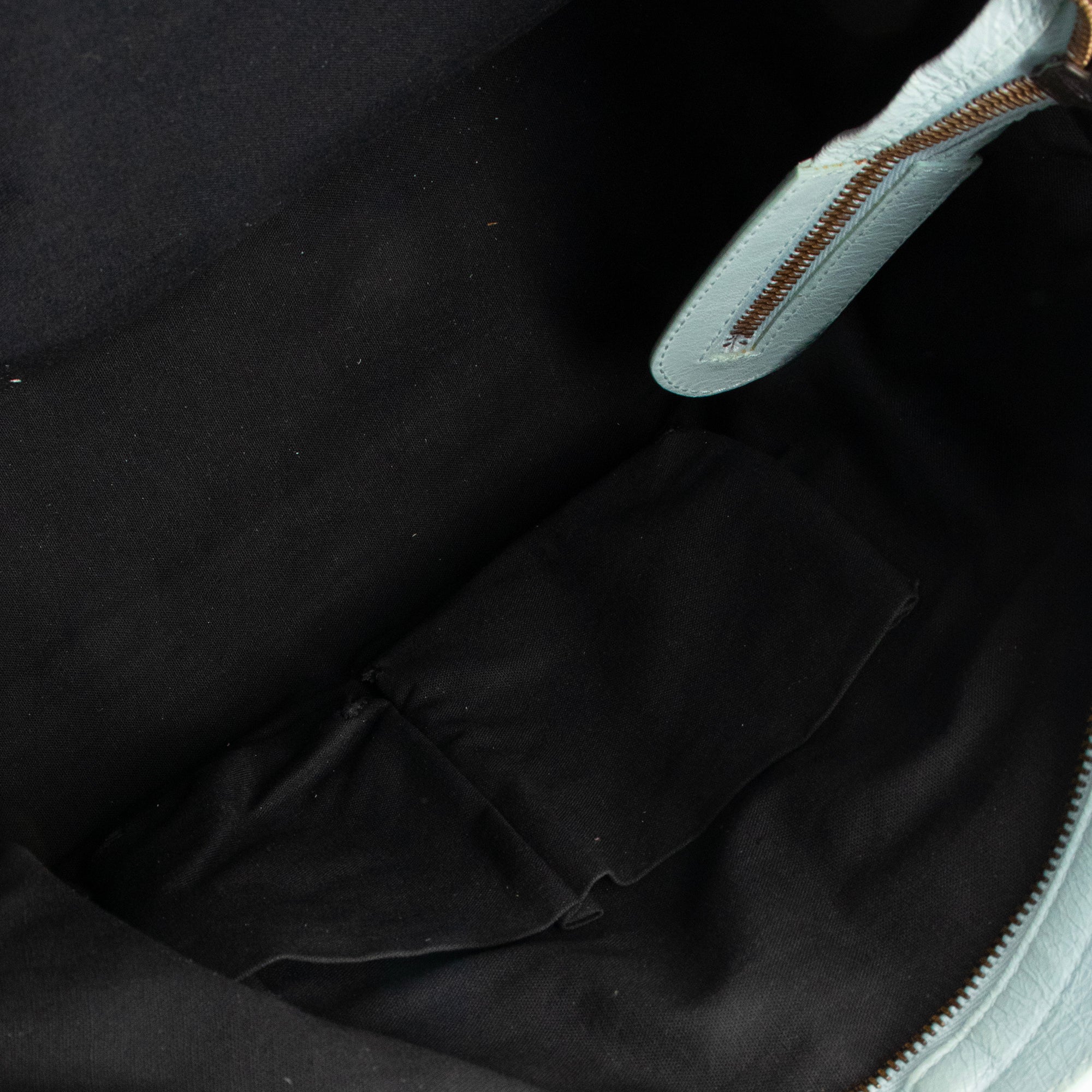 BALENCIAGA - Sac à main City moyen Balenciaga en cuir froissé bleu
