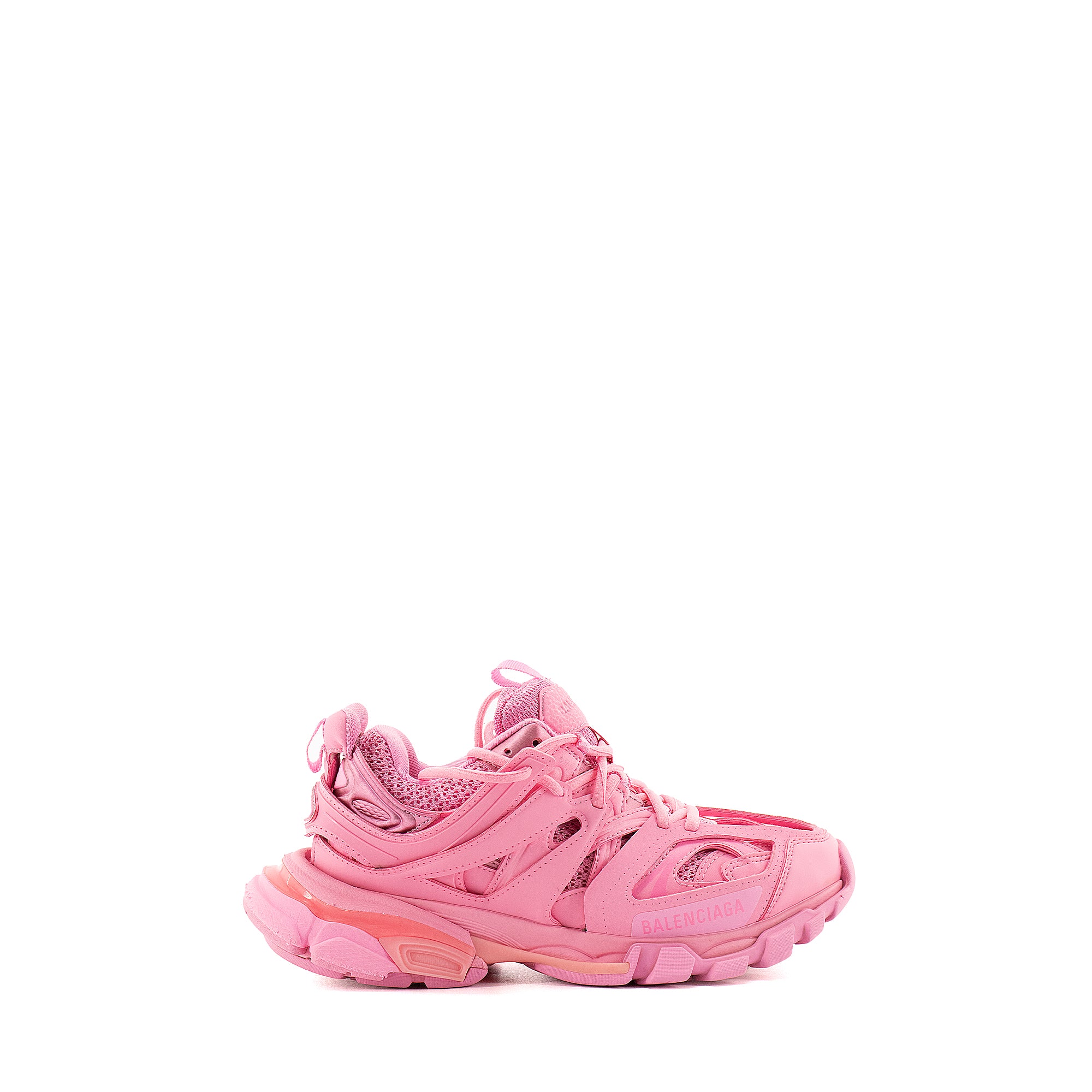 BALENCIAGA - Sneakers Track Balenciaga en cuir et toile rose (T37)
