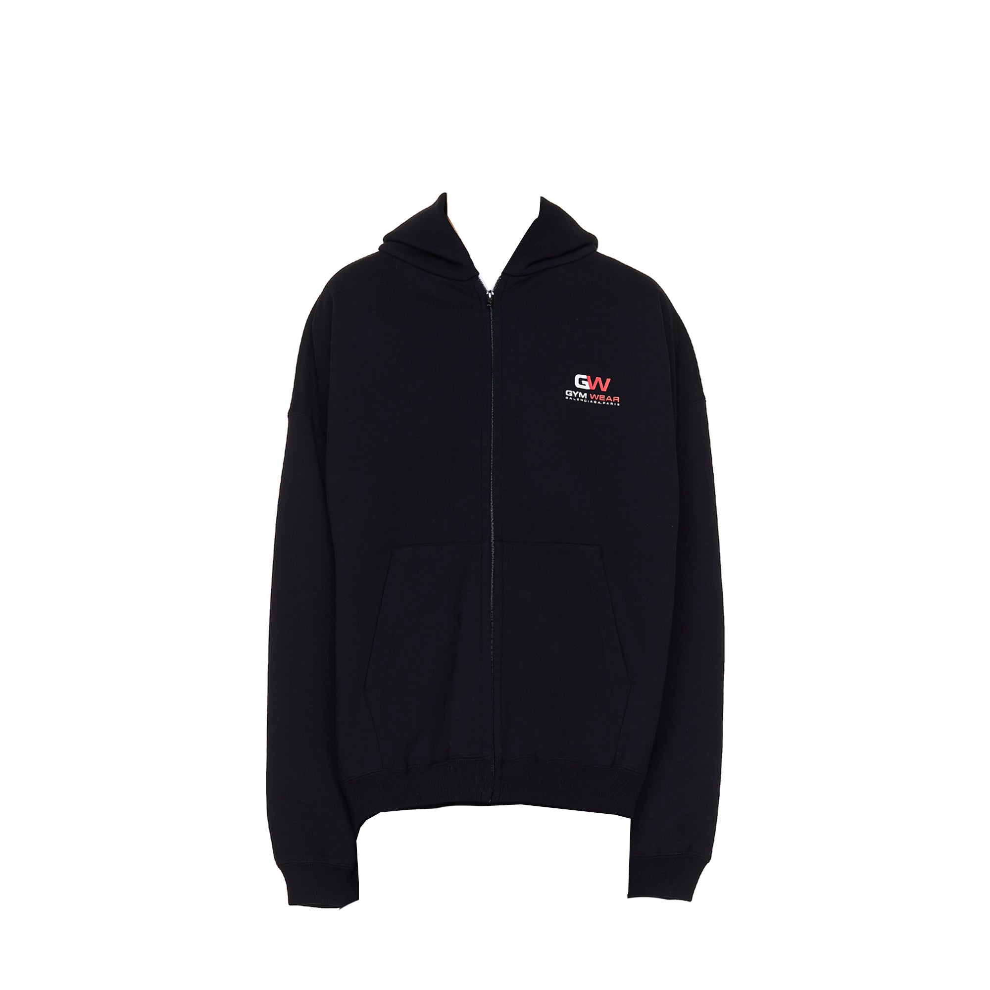 BALENCIAGA - Veste à capuche GymWear Balenciaga en coton noir (S)