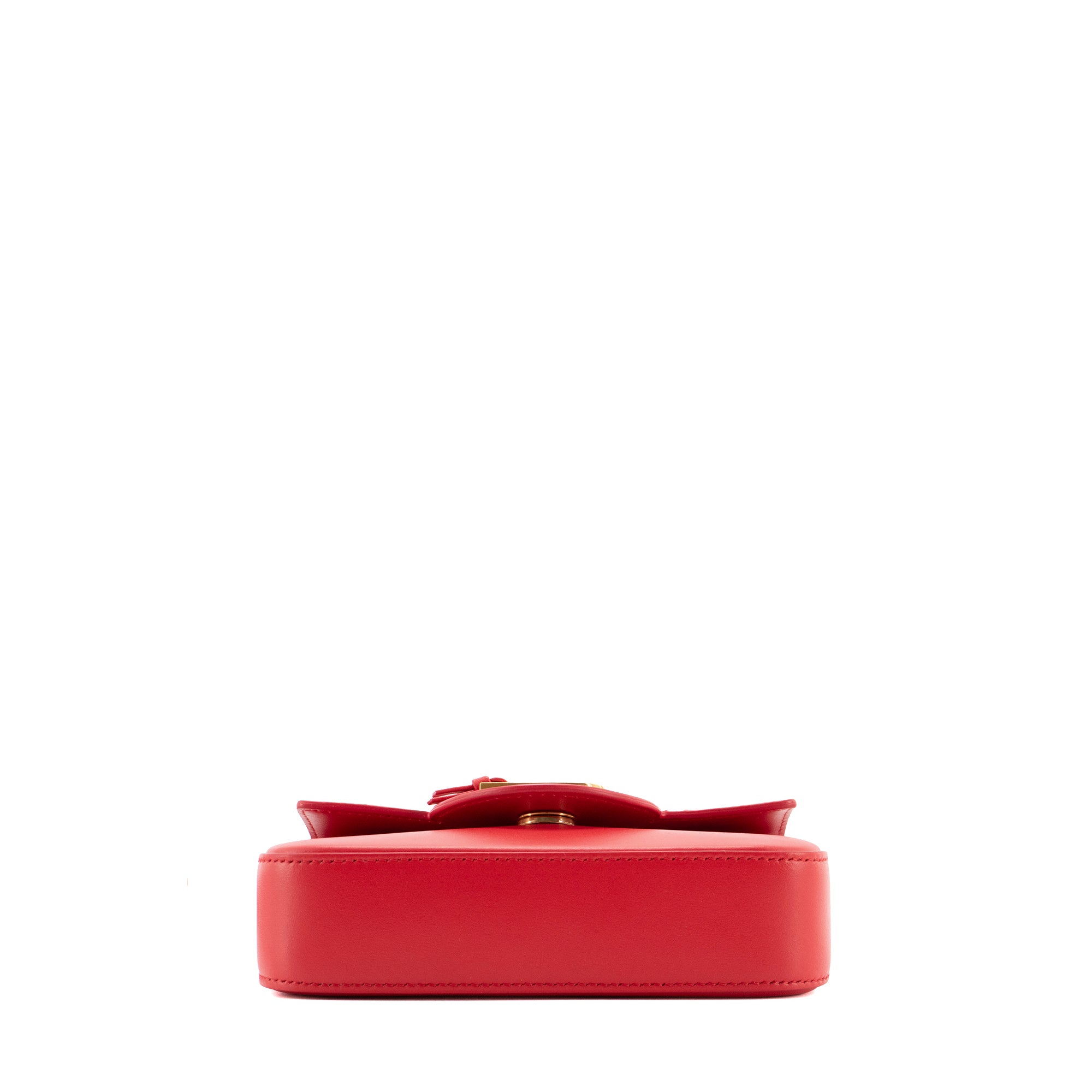 BALMAIN - B-Buzz 17 Mini Balmain shoulder bag in smooth red leather