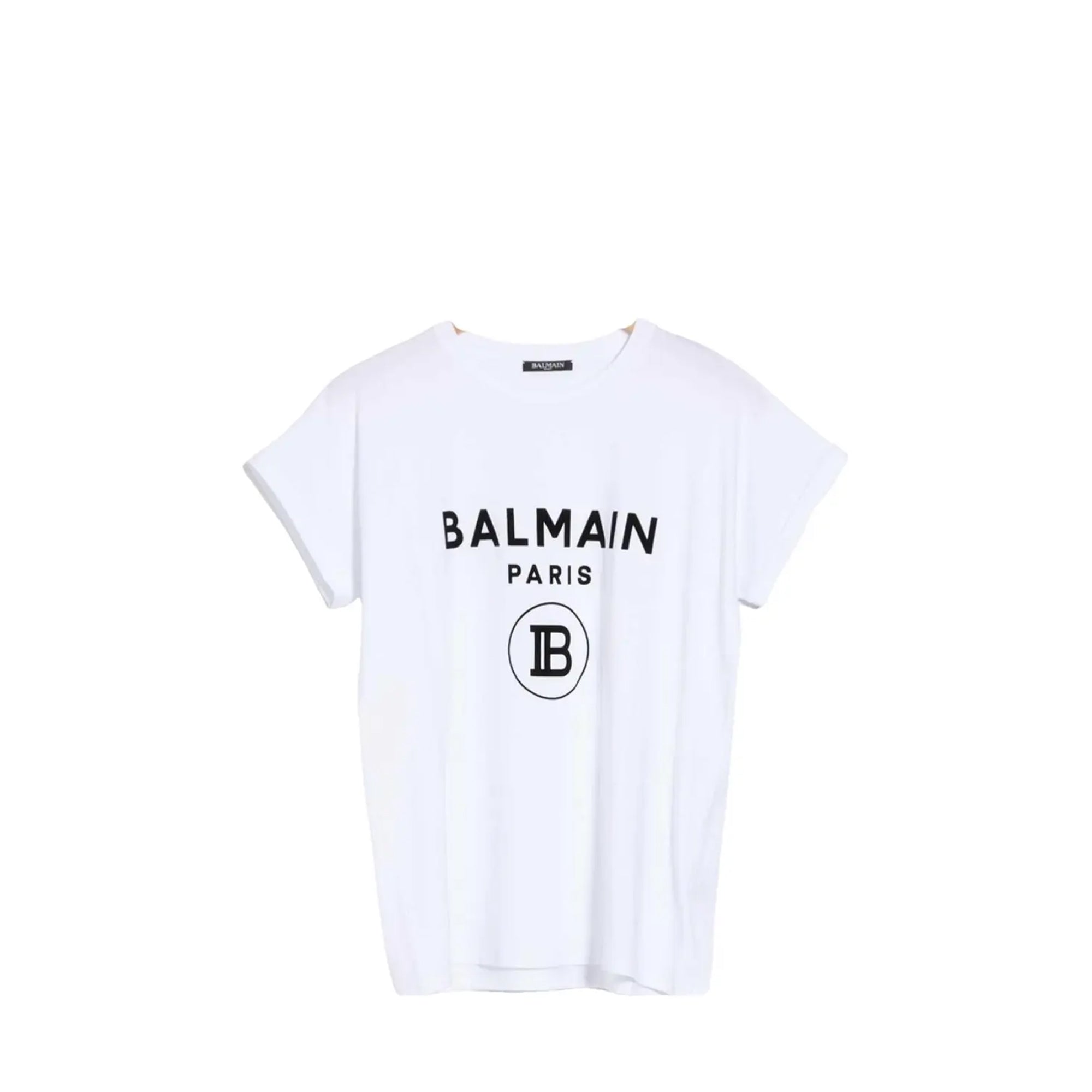 BALMAIN - Balmain white cotton T-shirt (T38)