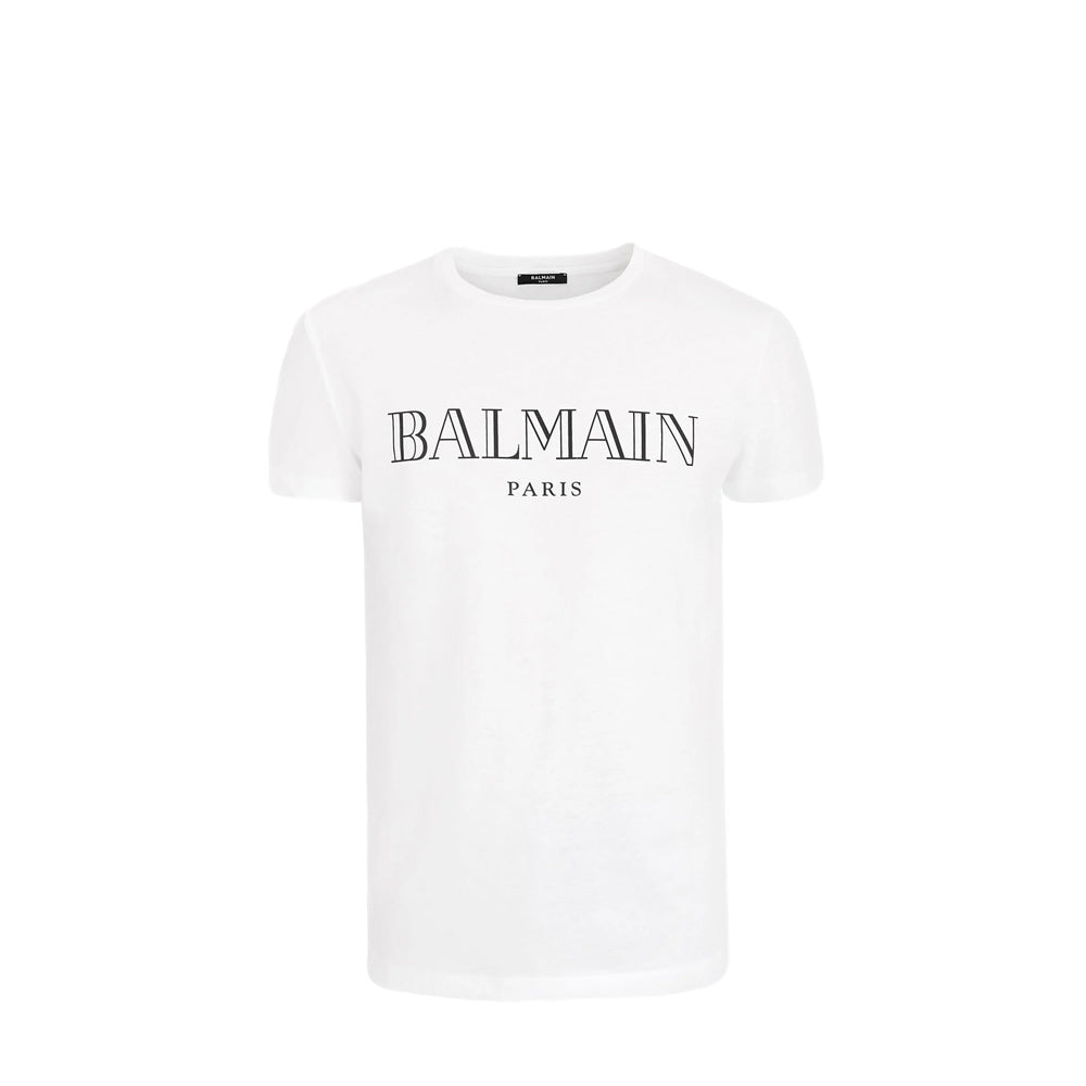 BALMAIN - Tee-shirt en coton blanc (L)