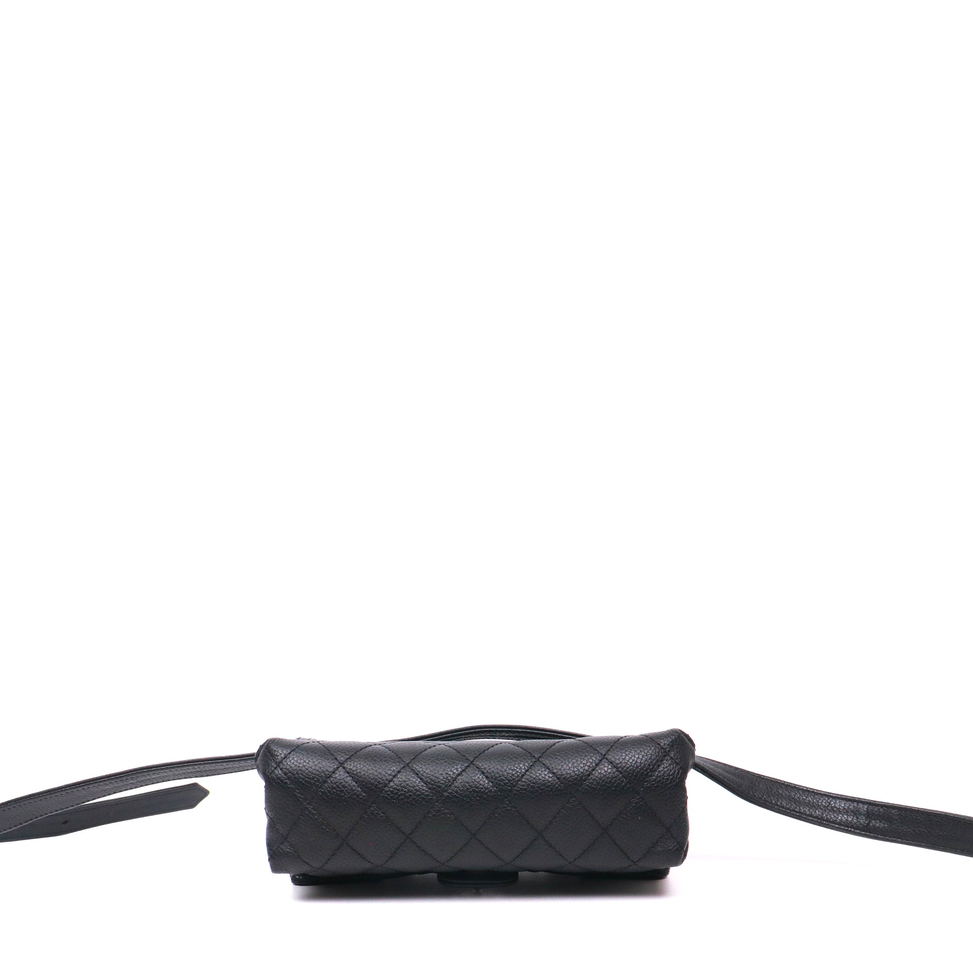 CHANEL - Sac ceinture 2.55 Chanel en cuir grainé noir