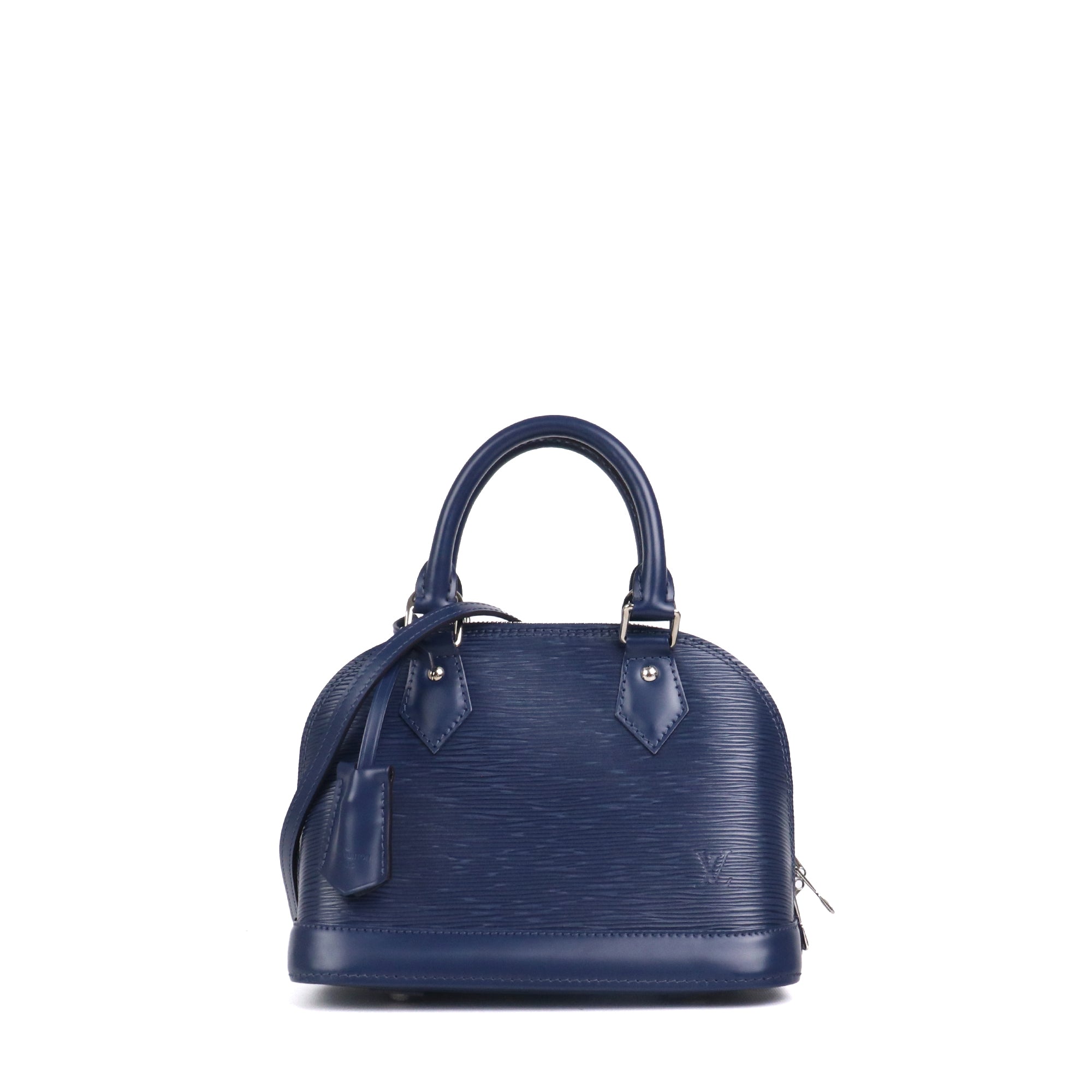 LOUIS VUITTON - Sac à bandoulière Alma BB en cuir épi bleu marine