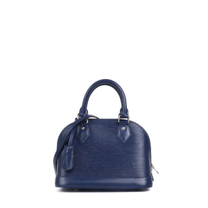 LOUIS VUITTON - Sac à bandoulière Alma BB en cuir épi bleu marine