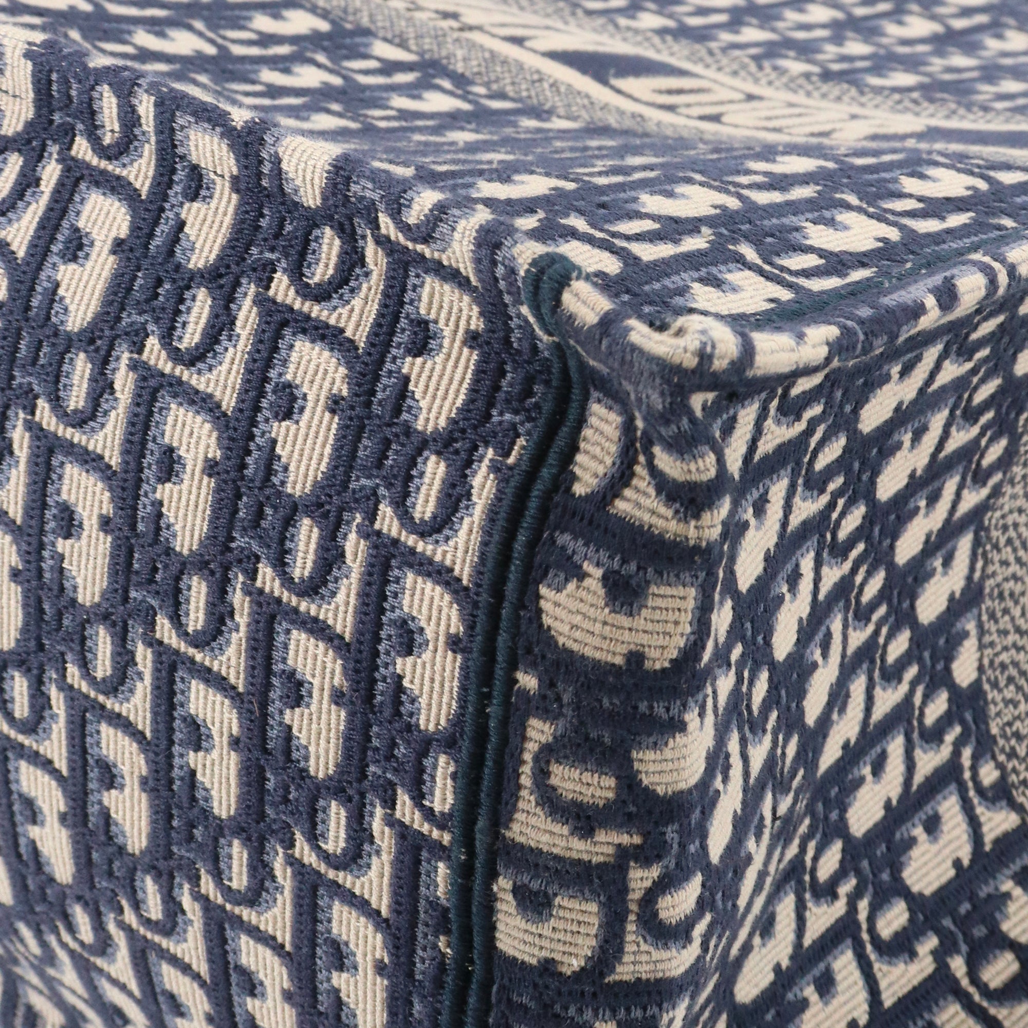DIOR - Sac cabas Book Tote Large Dior en toile Dior Oblique bleu marine