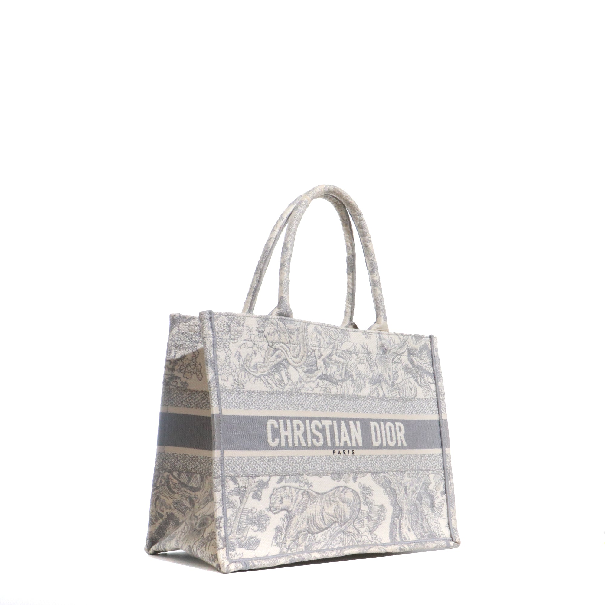 DIOR - Sac cabas Book Tote Medium Dior en toile de jouy grise