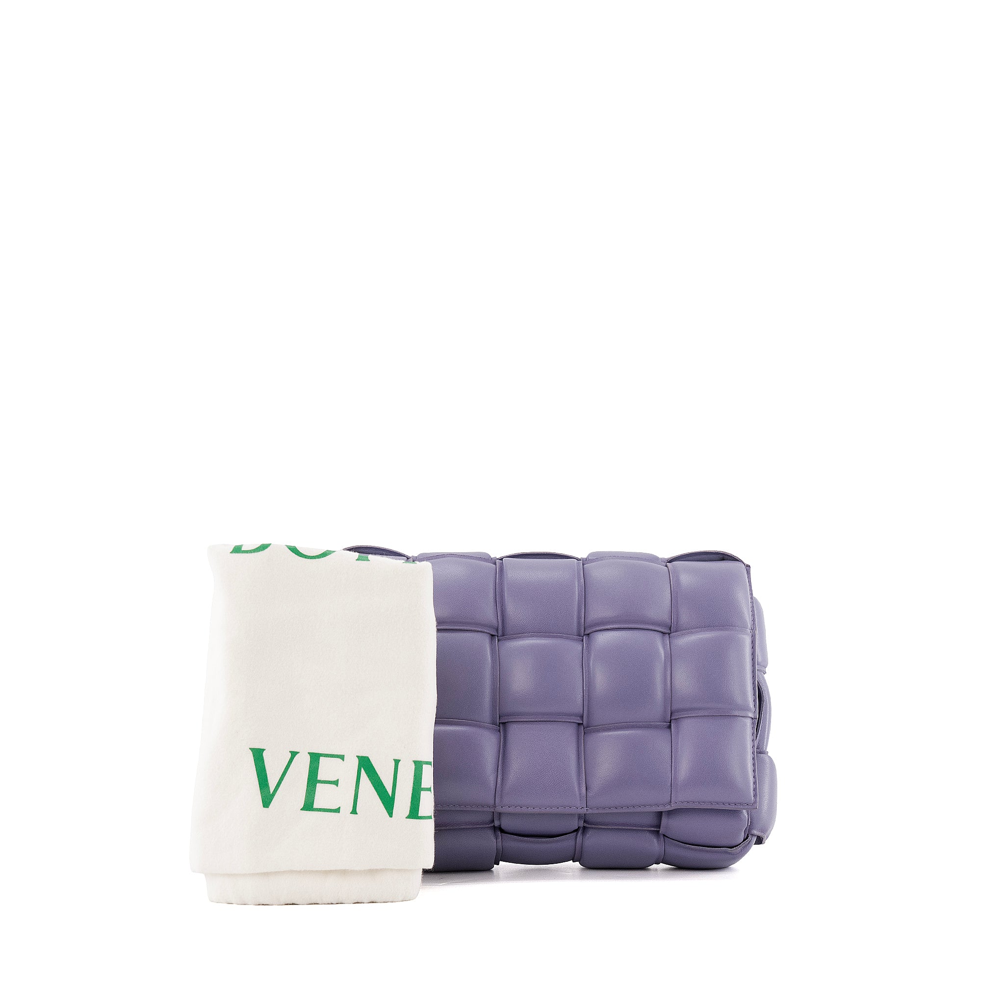 BOTTEGA VENETA - Sac à bandoulière Padded Cassette Bottega Veneta en cuir intrecciato violet