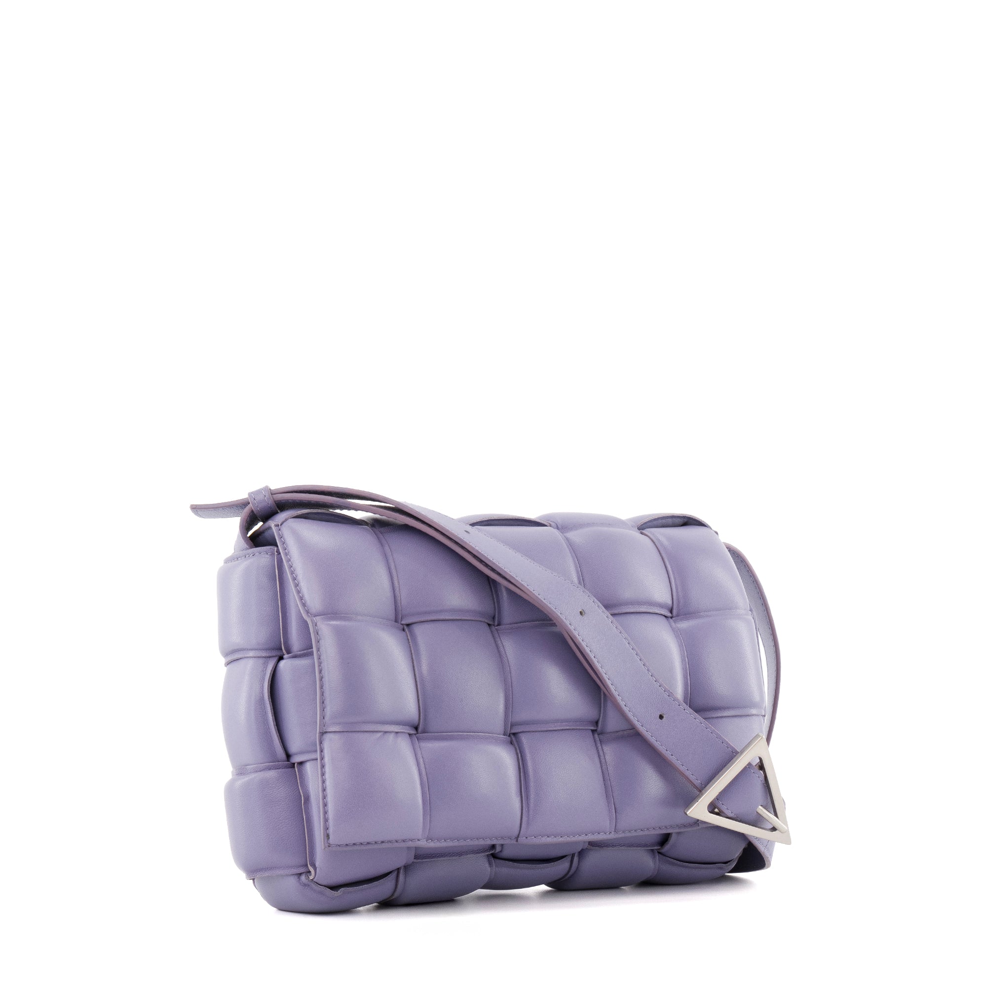 BOTTEGA VENETA - Sac à bandoulière Padded Cassette Bottega Veneta en cuir intrecciato violet