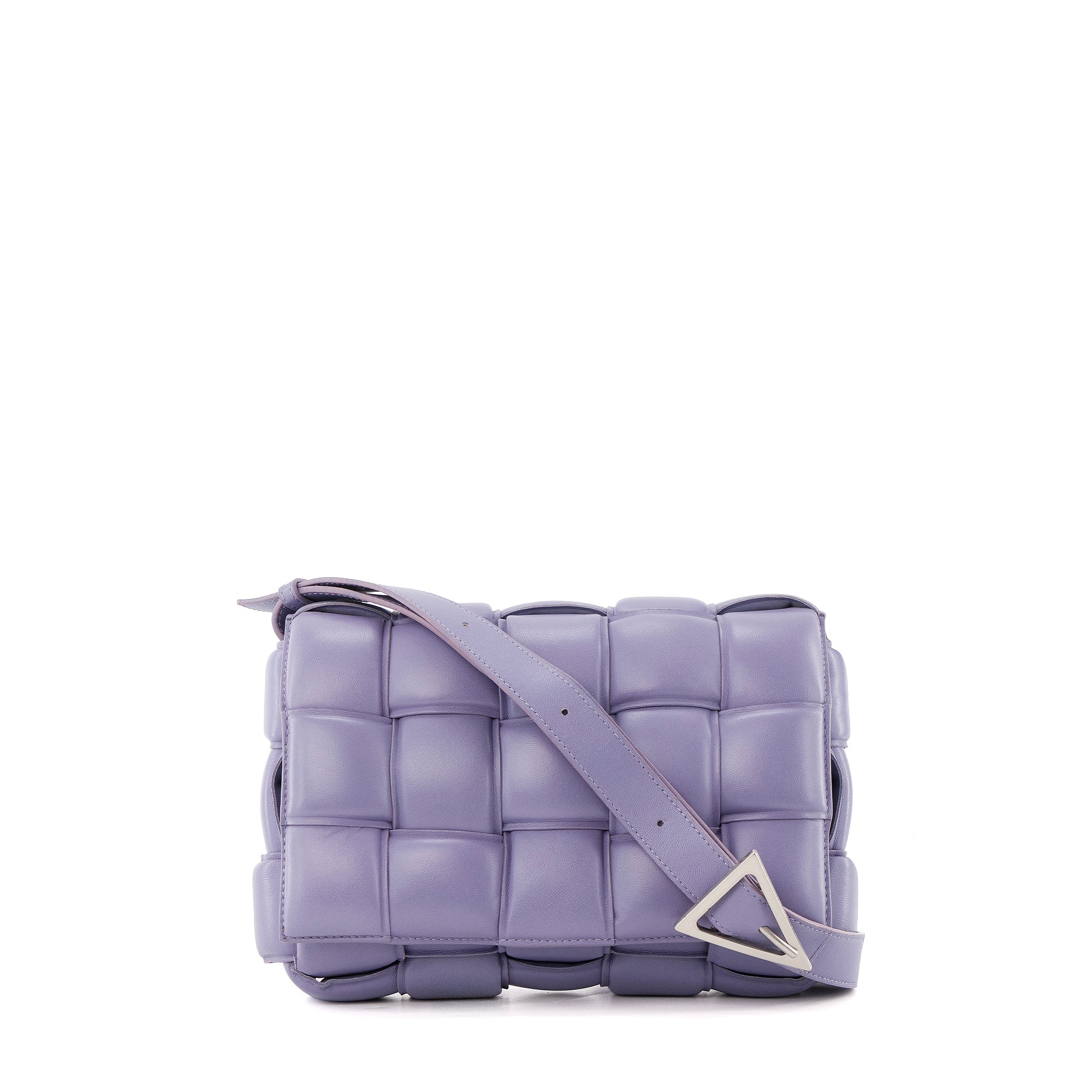 BOTTEGA VENETA - Sac à bandoulière Padded Cassette Bottega Veneta en cuir intrecciato violet