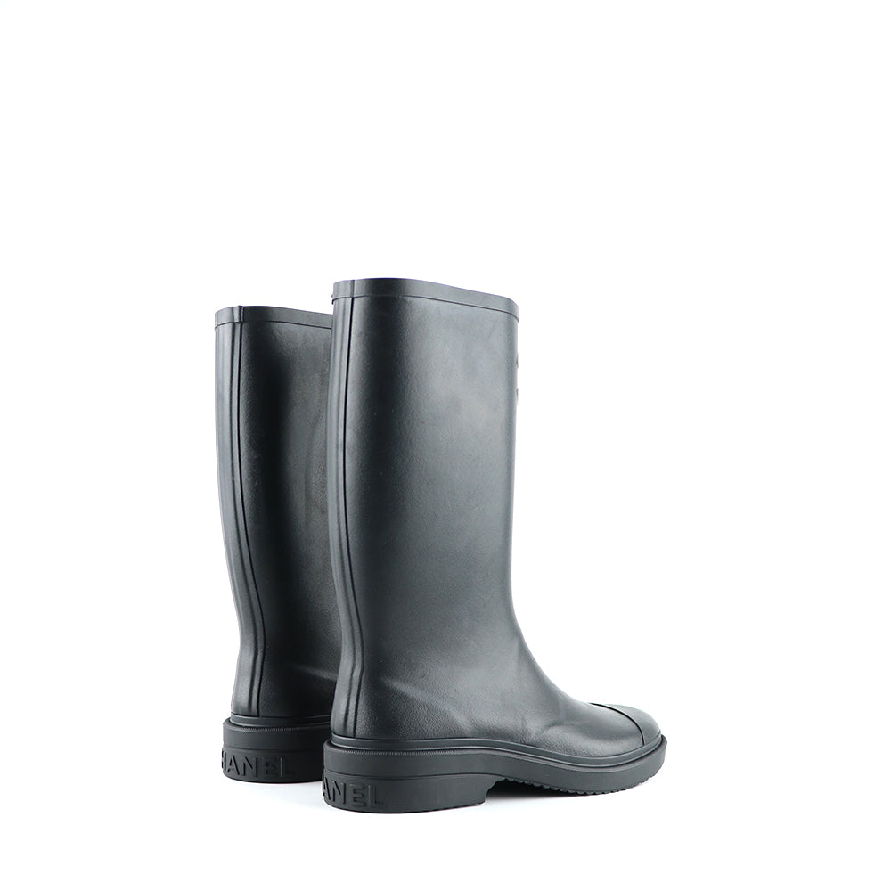 CHANEL - Bottes de pluie en caoutchouc (T38)