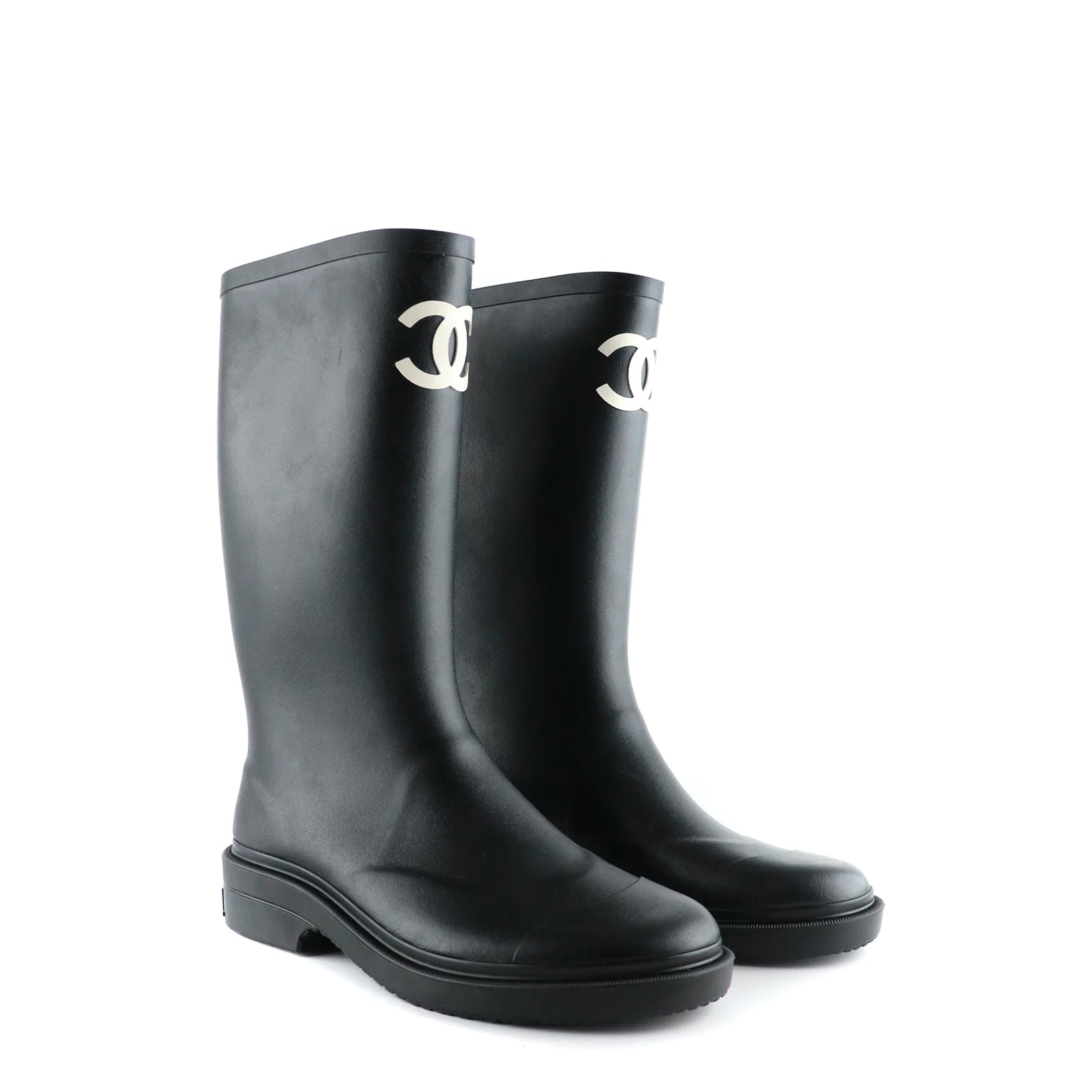 CHANEL - Bottes de pluie en caoutchouc (T39)