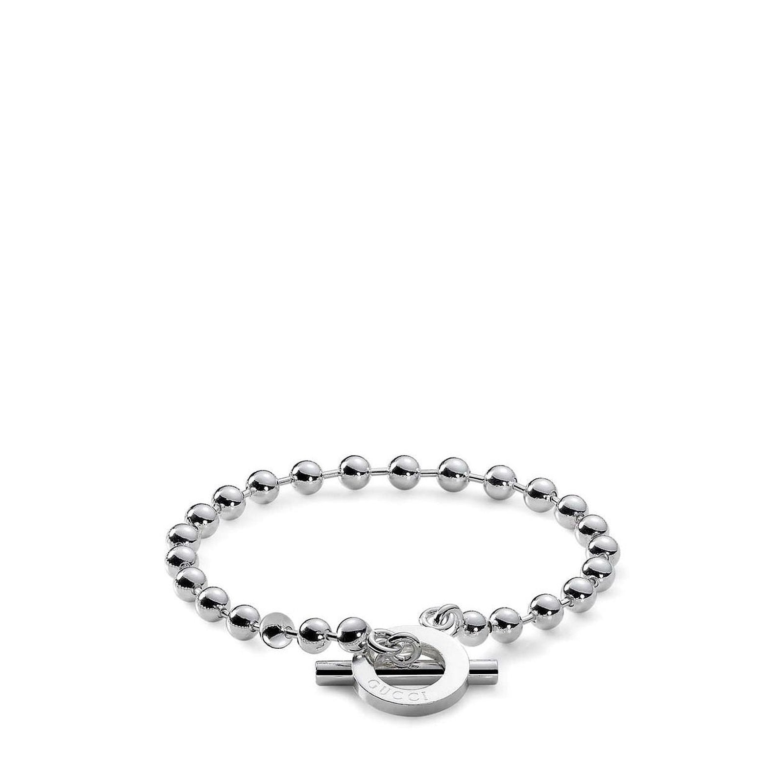 GUCCI - Bracelet chaîne boule en argent