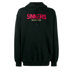 BALENCIAGA - Sinner Balenciaga hoodie in black cotton (S)