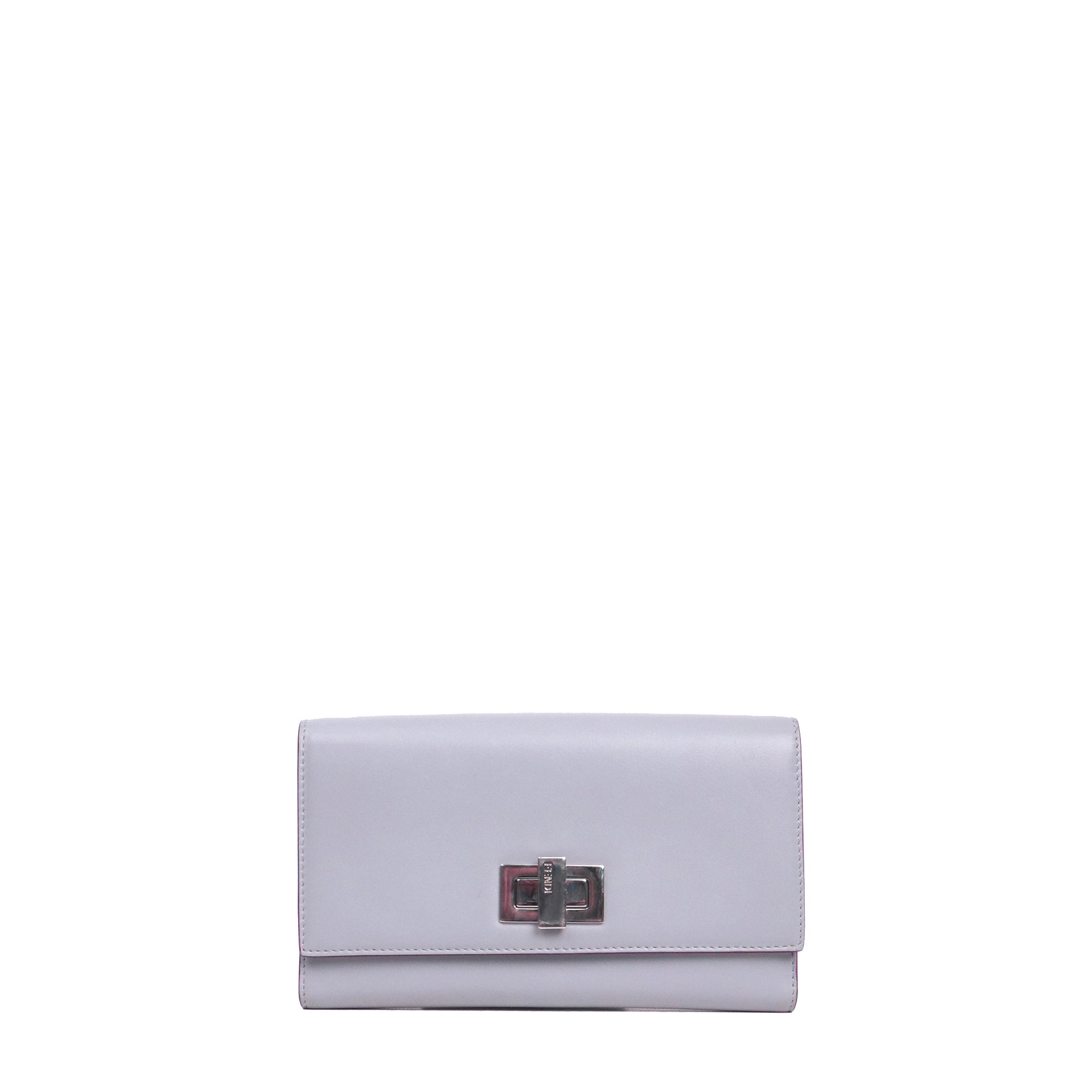 FENDI - Portefeuille Fendi en cuir lisse gris