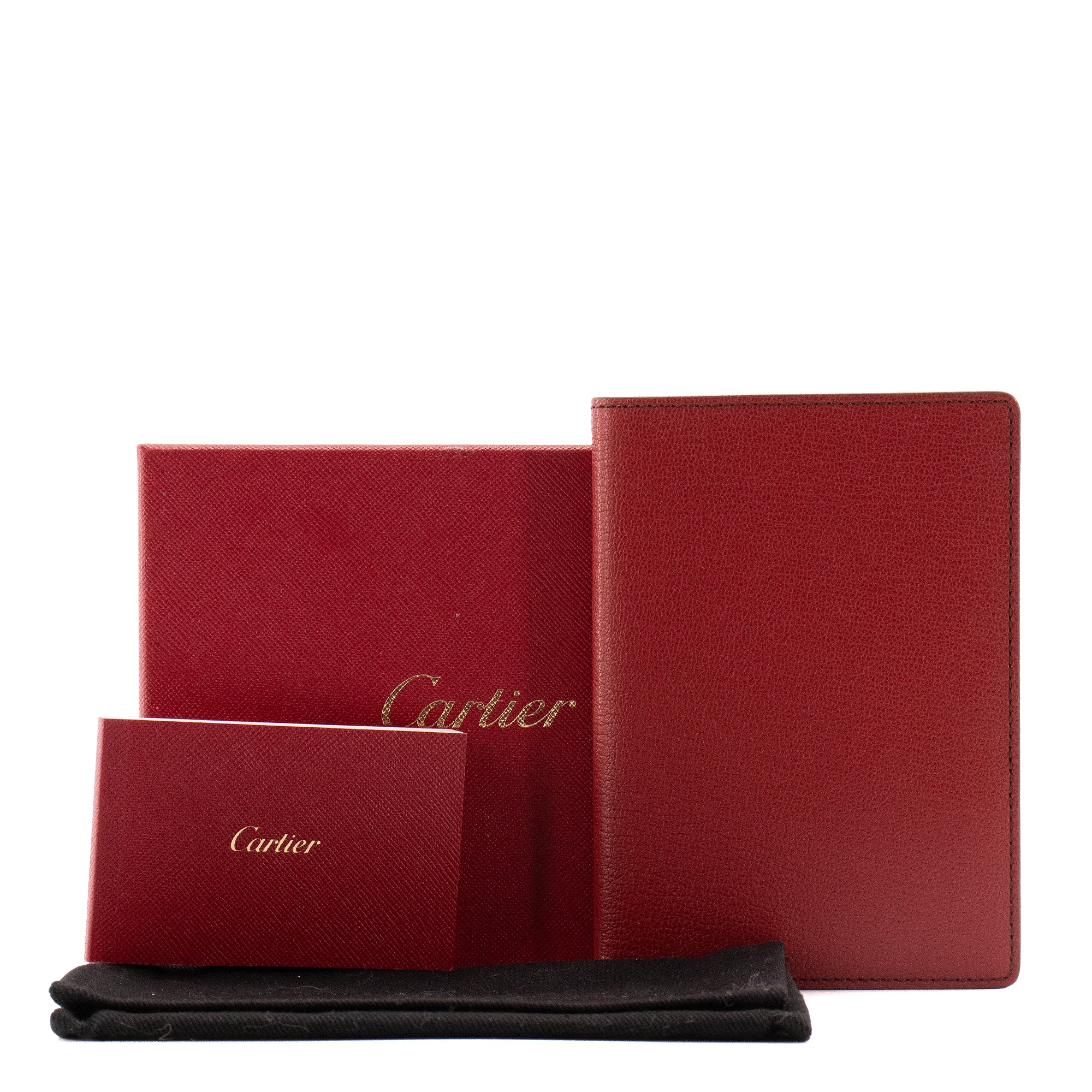 CARTIER - Cartier passport cover in red grained leather