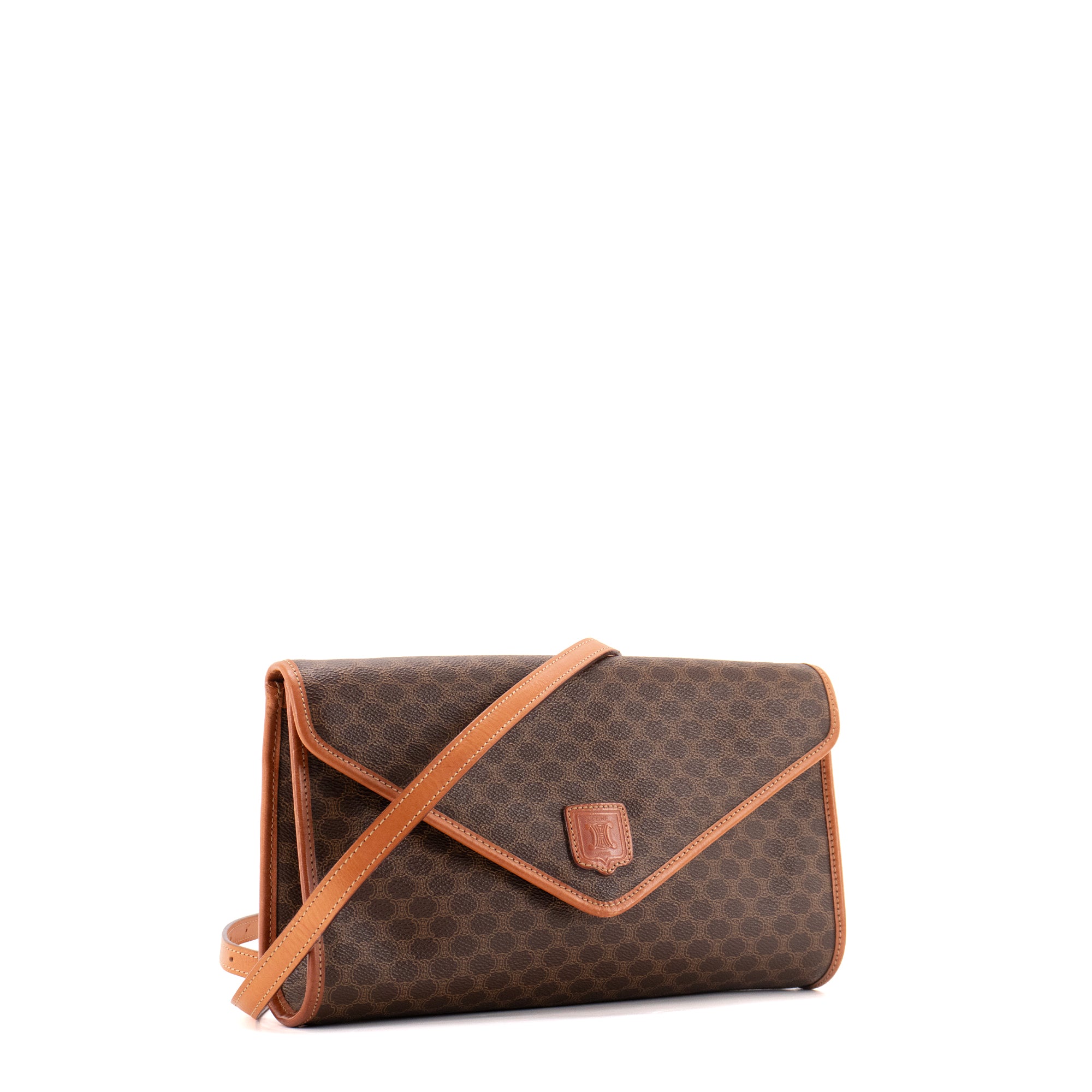 CELINE - Sac à bandoulière Celine en toile enduite monogrammée vintage