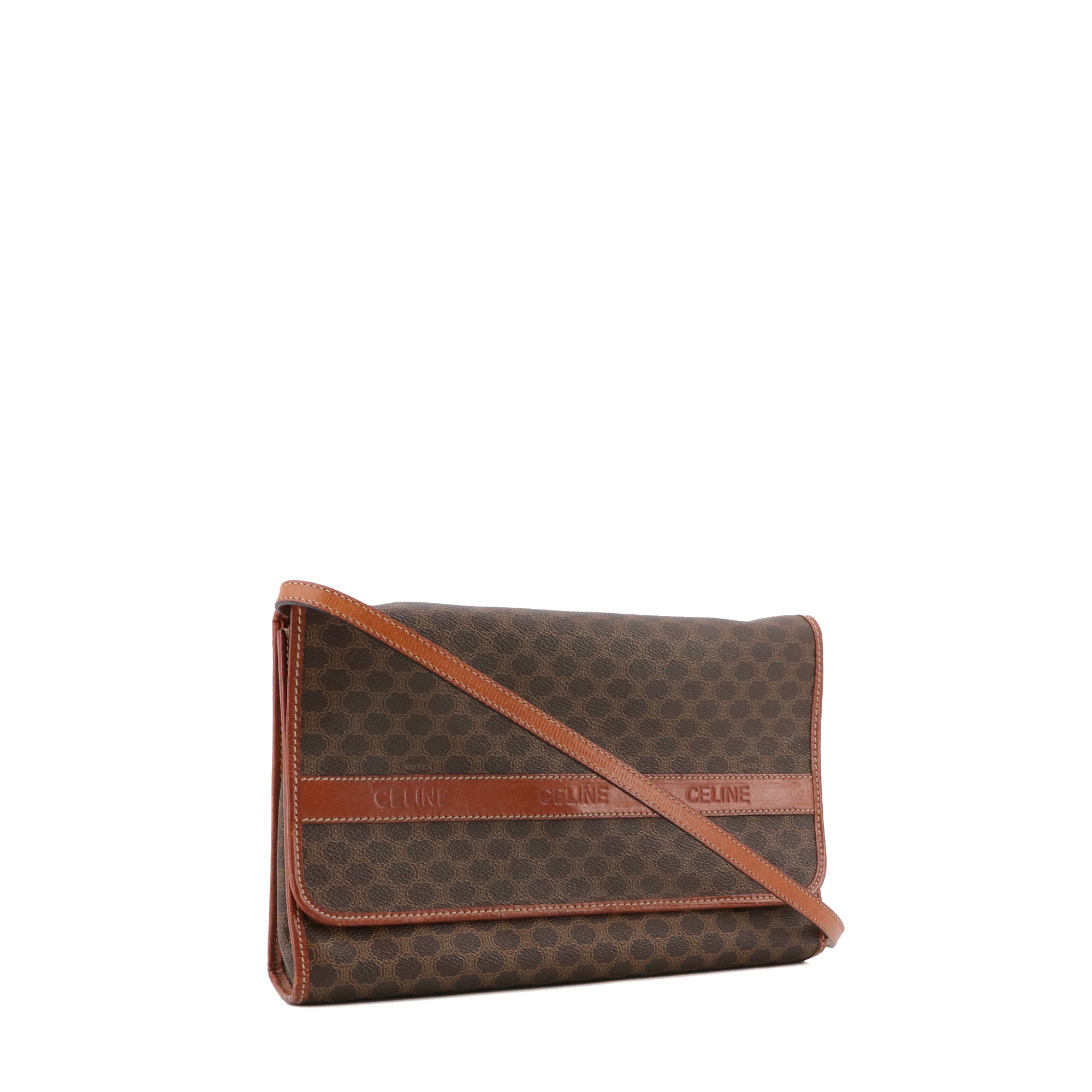 CELINE - Celine shoulder bag in vintage monogrammed coated canvas
