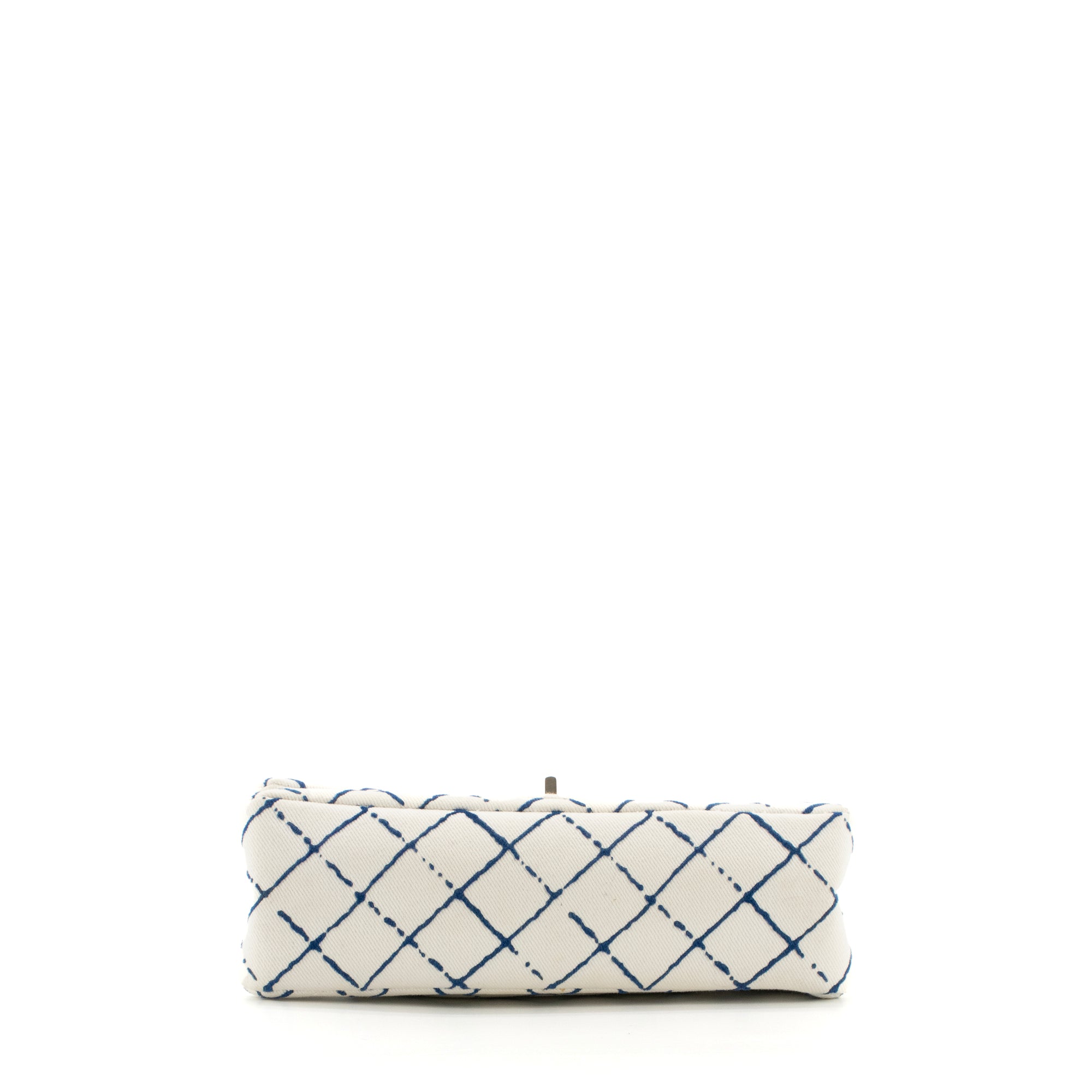 CHANEL - Sac à bandoulière 2.55 Chanel en toile blanche et bleue