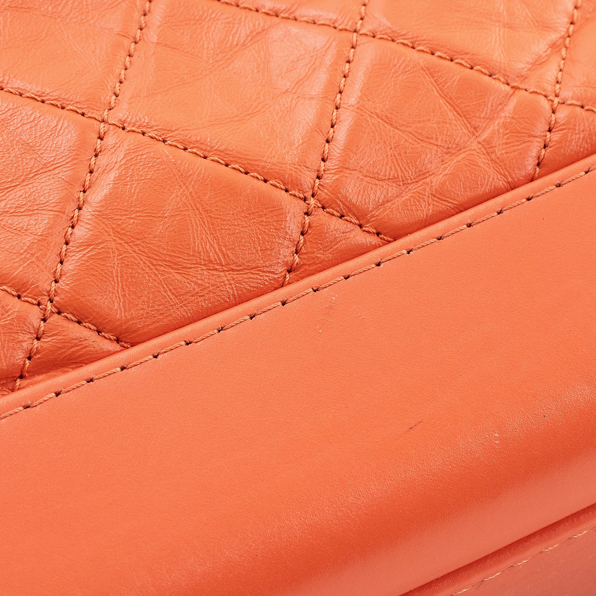 CHANEL - Chanel Gabrielle mini shoulder bag in coral orange leather