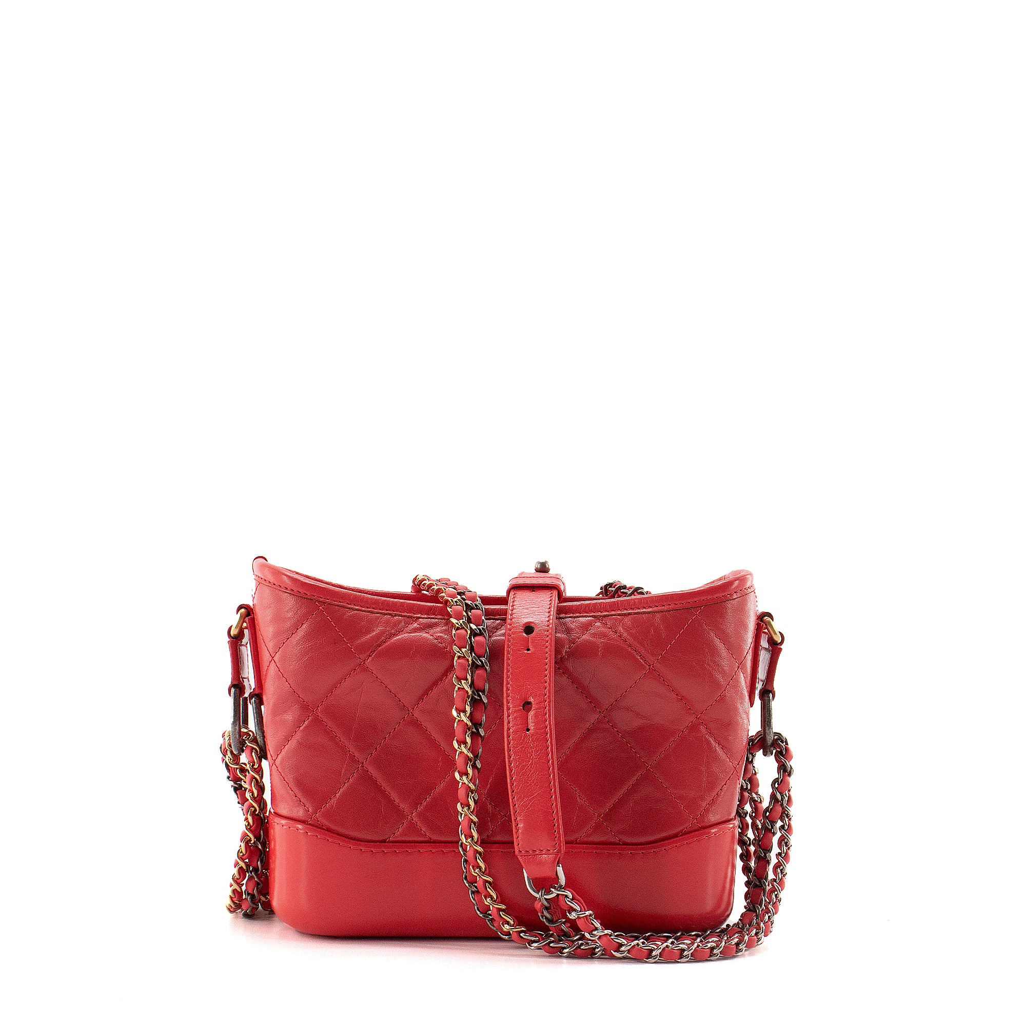CHANEL - Chanel Gabrielle mini shoulder bag in red leather