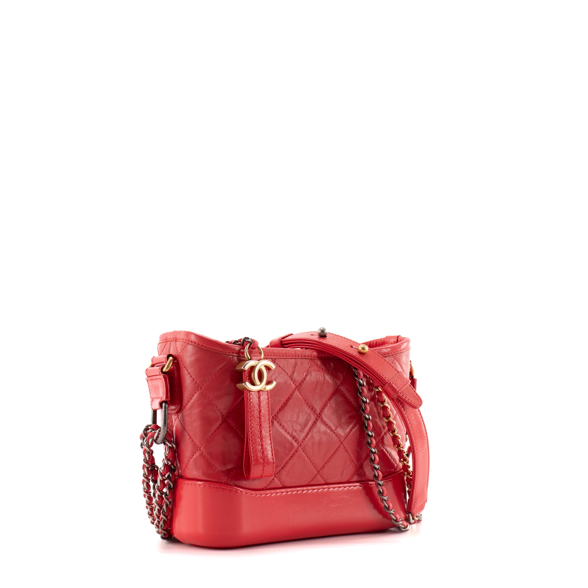 CHANEL - Chanel Gabrielle mini shoulder bag in red leather