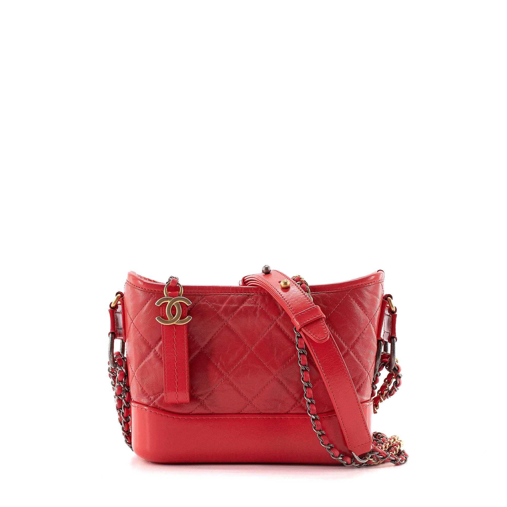CHANEL - Chanel Gabrielle mini shoulder bag in red leather