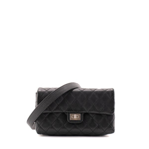 CHANEL - Chanel 2.55 belt bag in black caviar leather