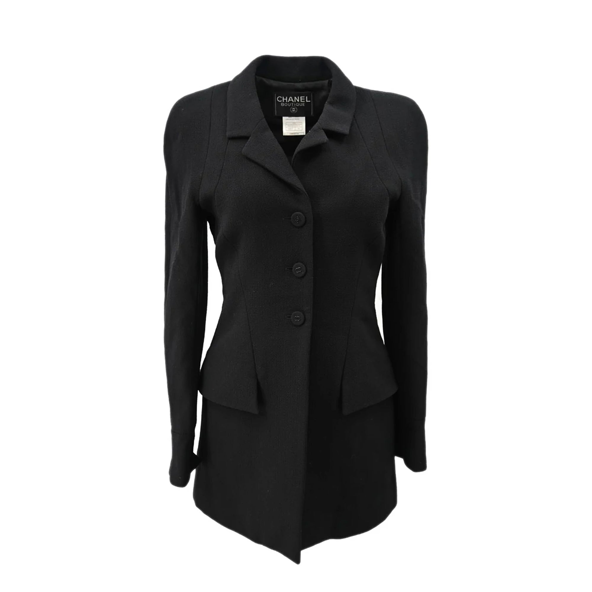 CHANEL - Veste blazer Chanel en laine noire (T40)