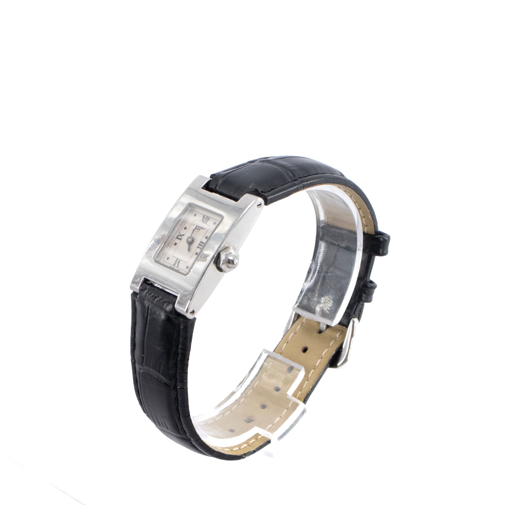 CHAUMET - Montre Style rectangulaire Chaumet en cuir effet crocodile